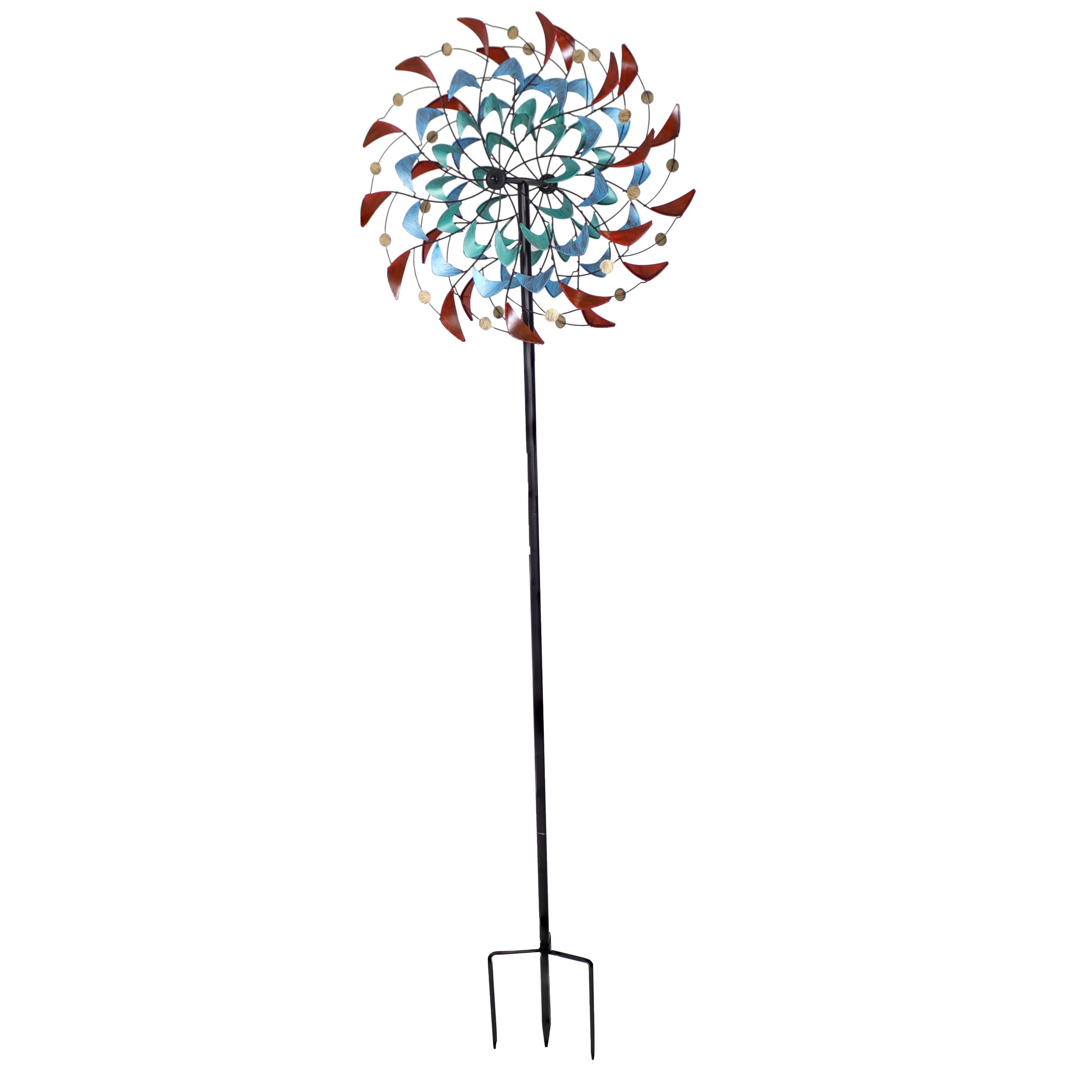 Sunnydaze Decor HB-196 84-Inches 12 -Blade Iron Decorative Windmill