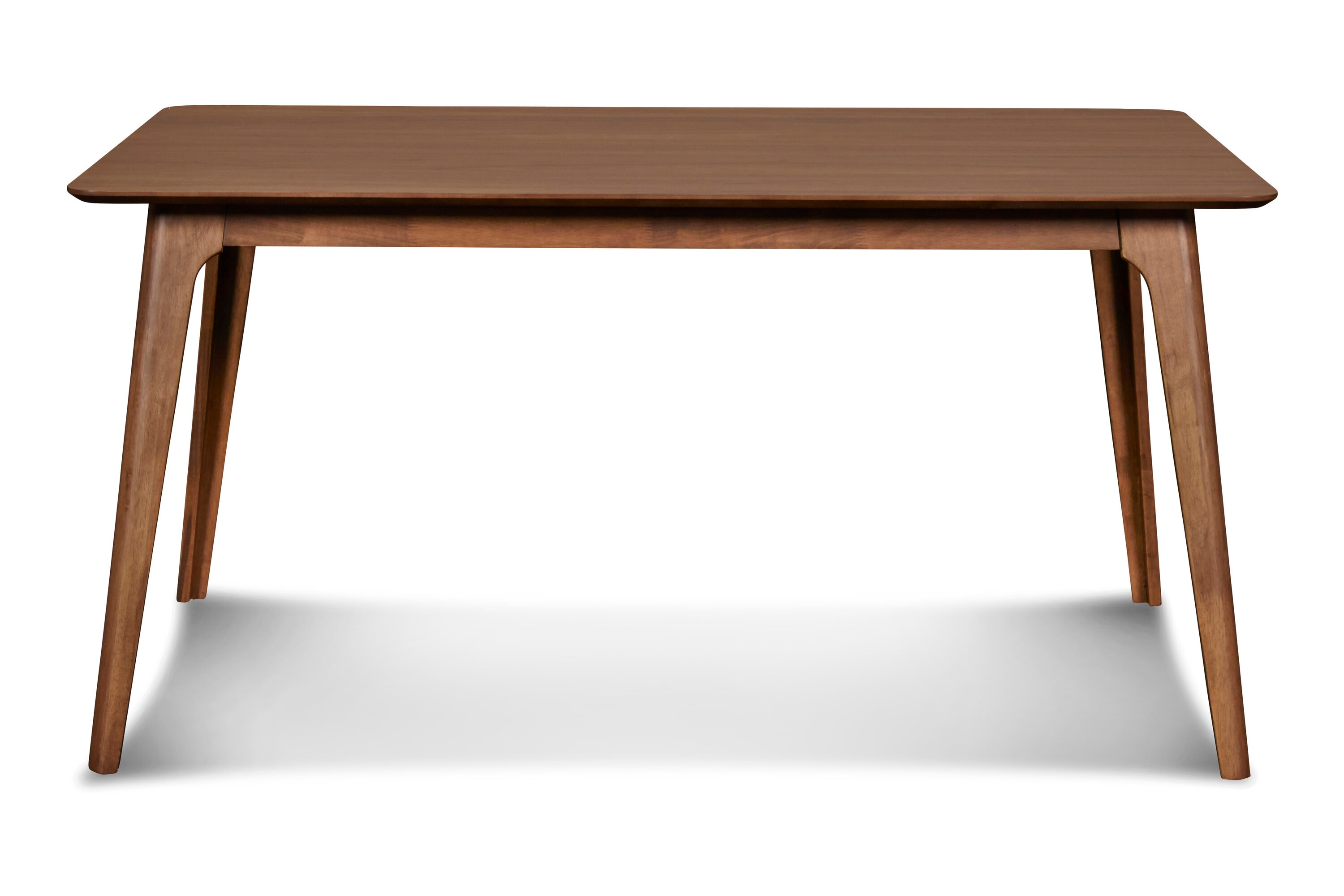 Oscar Mid-Century Walnut Dining Table Set with 6 Chairs