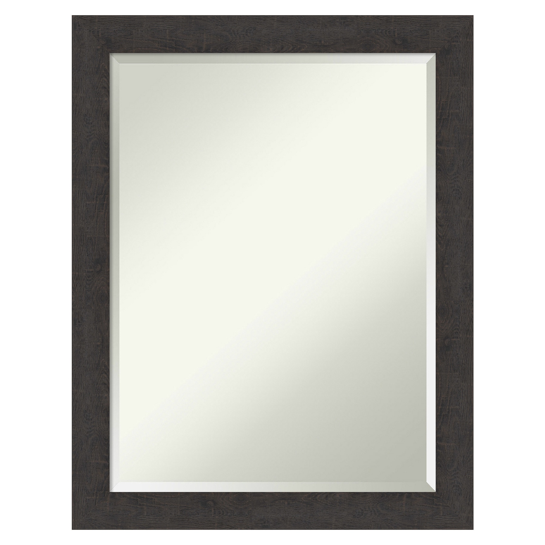Rustic Espresso Wood Framed Full-Length Bathroom Mirror