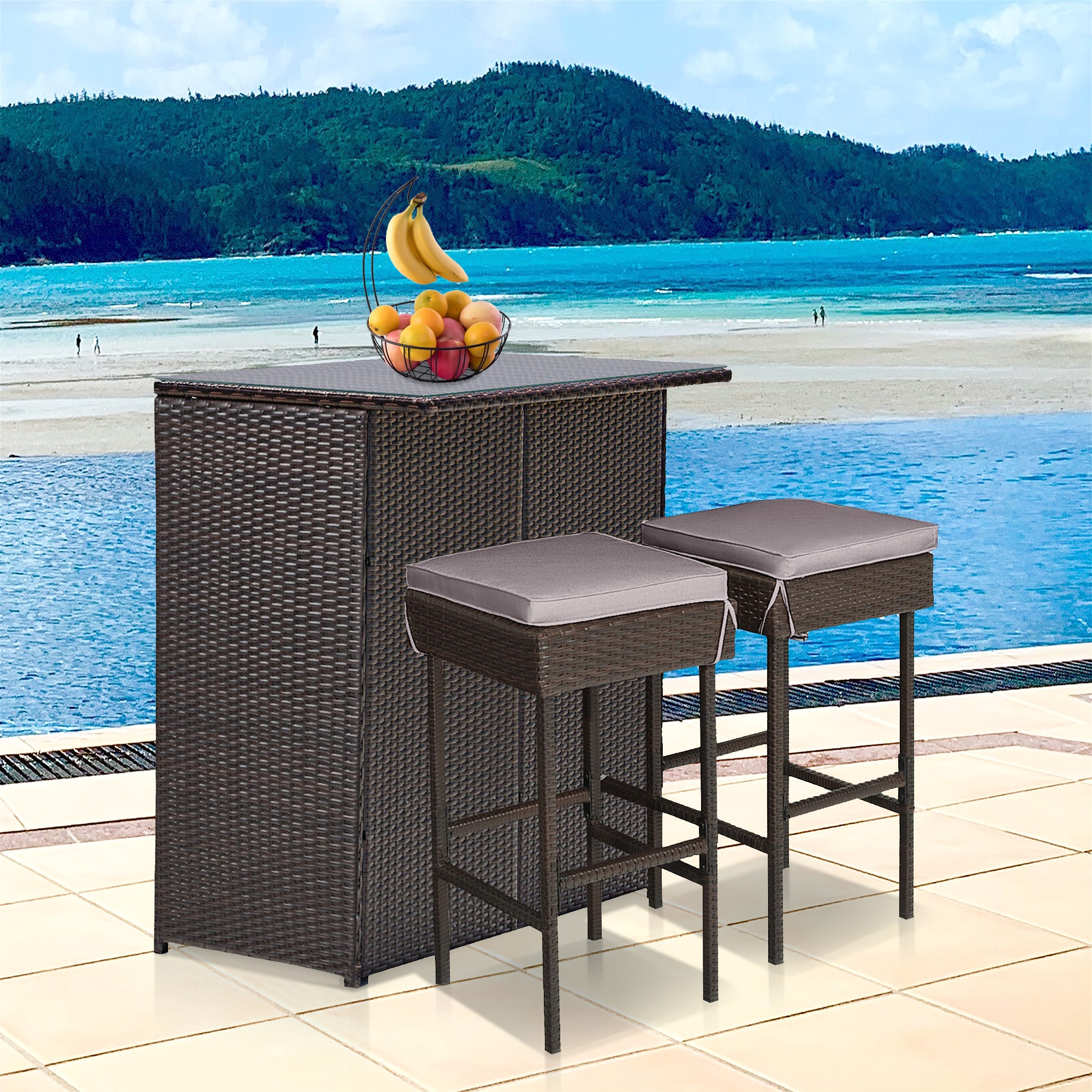 WELLFOR OUJ68745WH-GR Patio-Dining-Sets - View #6