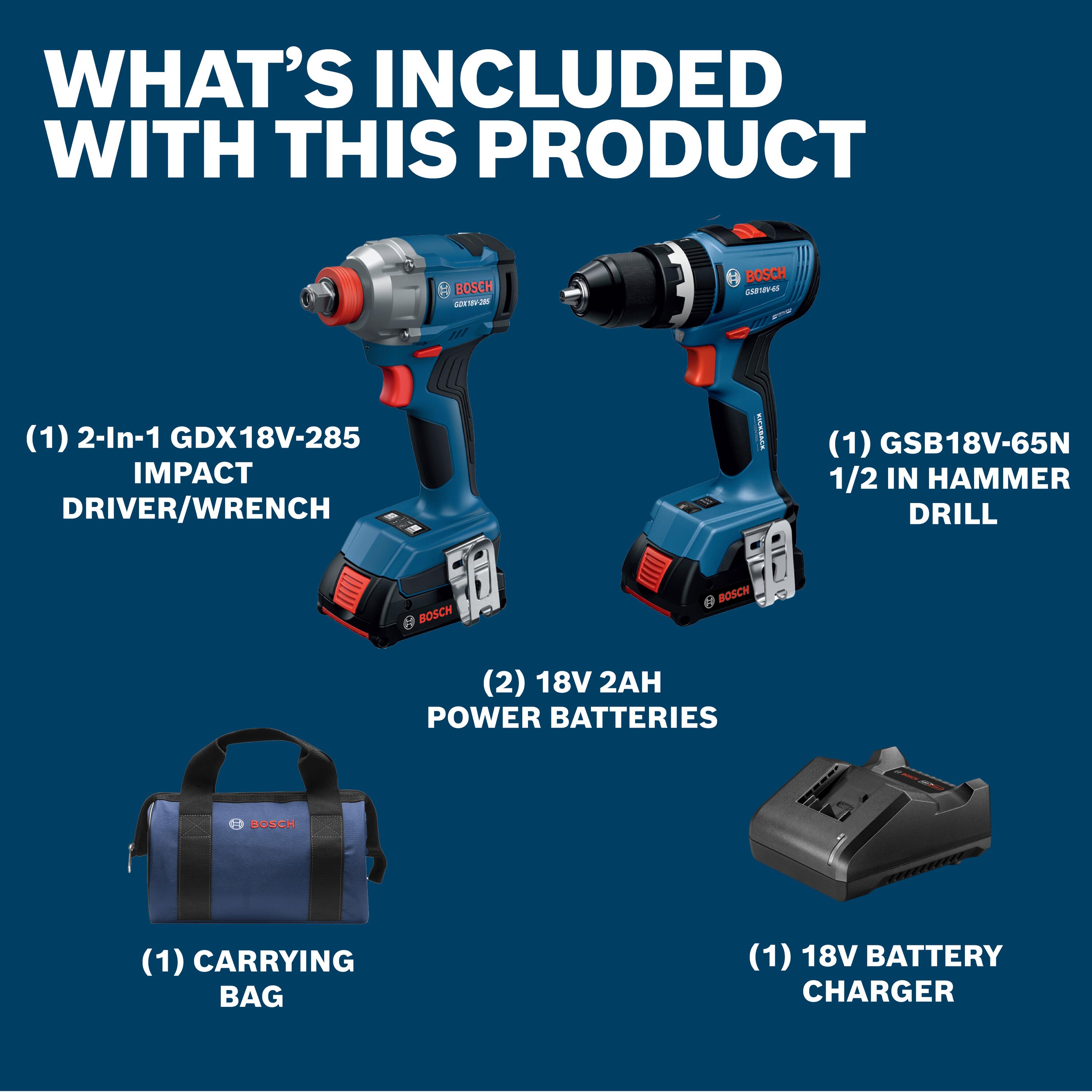 Bosch GXL18V-241B22 Combo-Kits - View #2
