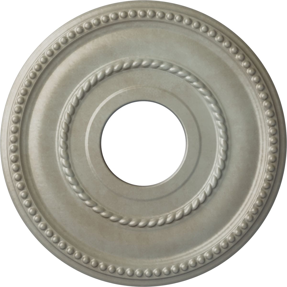 Ekena Millwork CM12VAFLS Valeriano 12.125-in W x 12.125-in L Painted Flash Gold Polyurethane Whole Ceiling Medallion