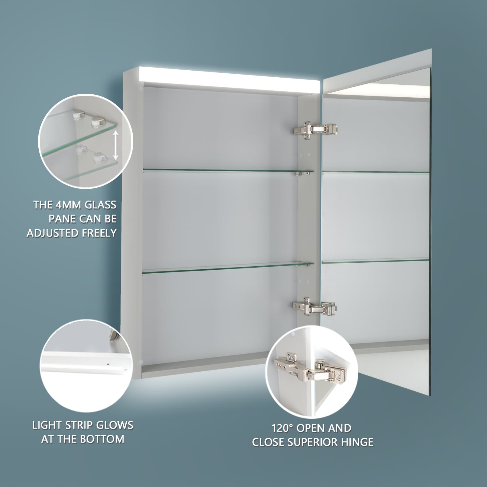 Forclover JSEX2030MC-RD Bathroom-Medicine-Cabinets - View #6