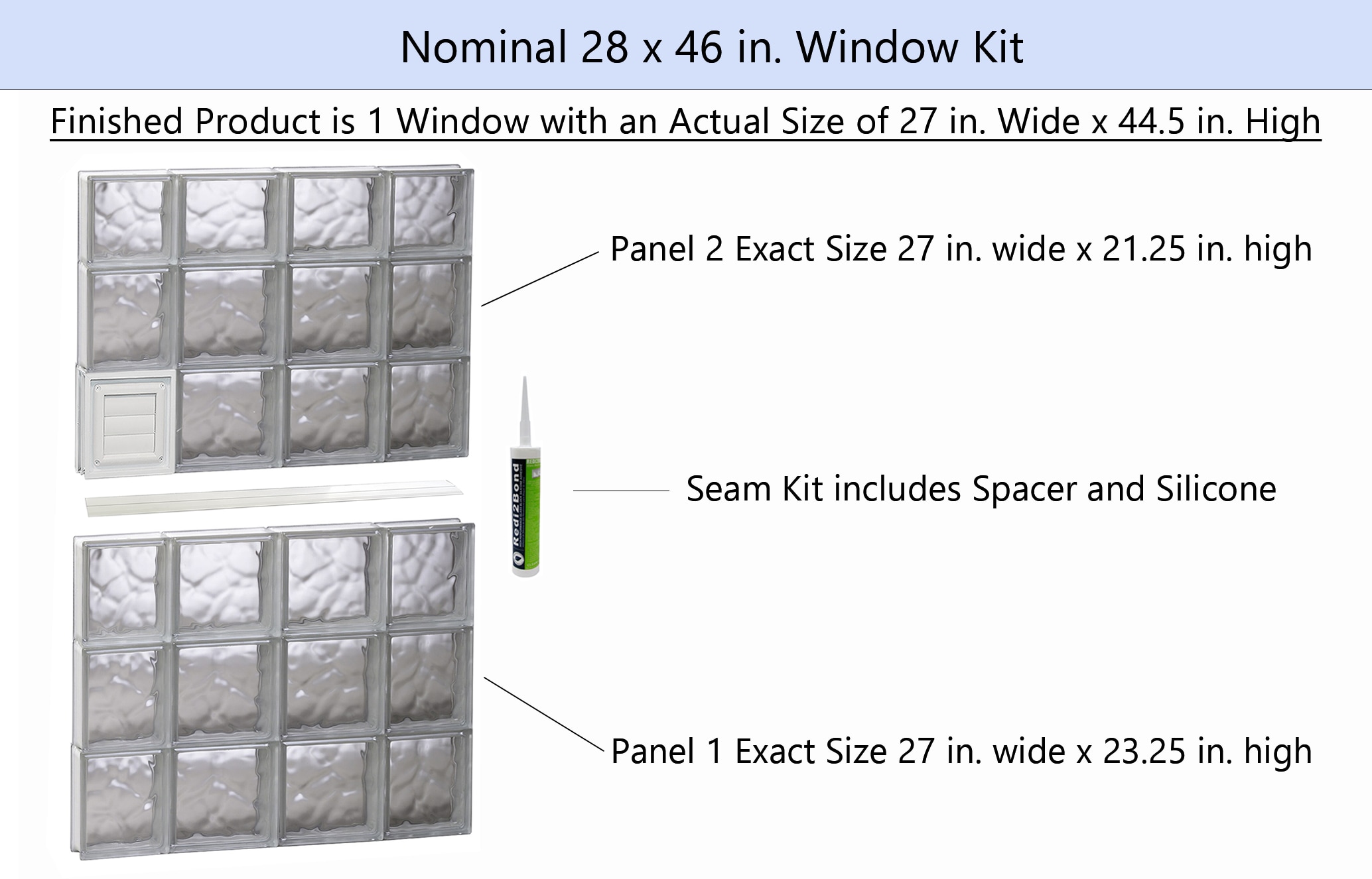 REDI2SET D2846DC Glass-Block-Windows - View #2