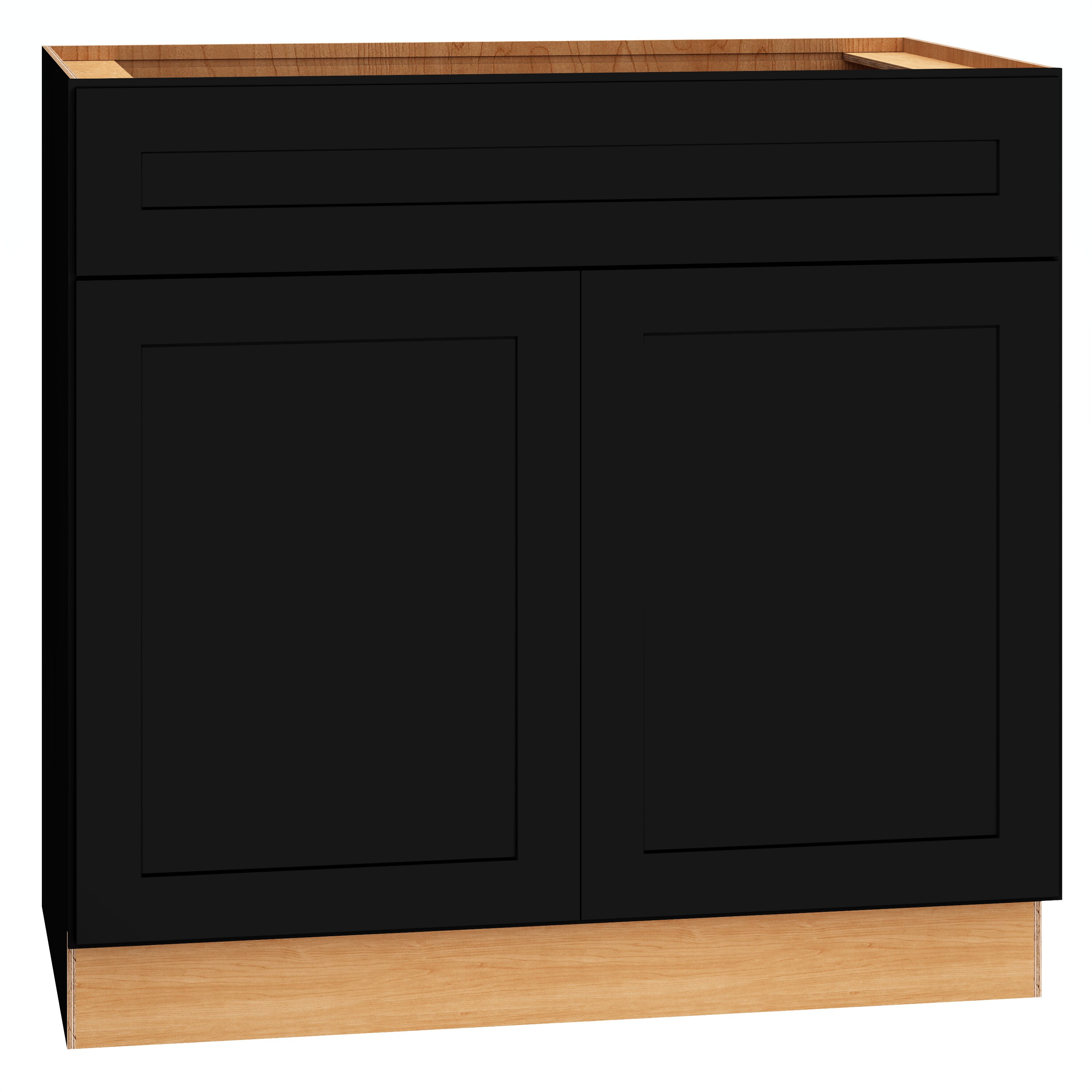 Diamond Express 61I-VSB363421 Jamestown 36-in Black Bathroom Vanity Base Cabinet without Top