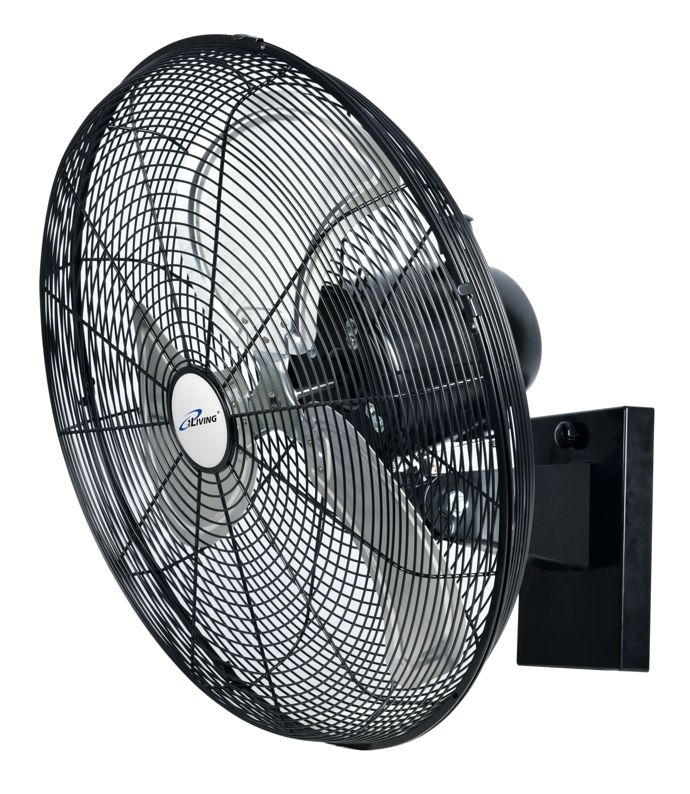 iLIVING 18-in Oscillation Indoor Black Wall Mounted Fan in the Wall ...