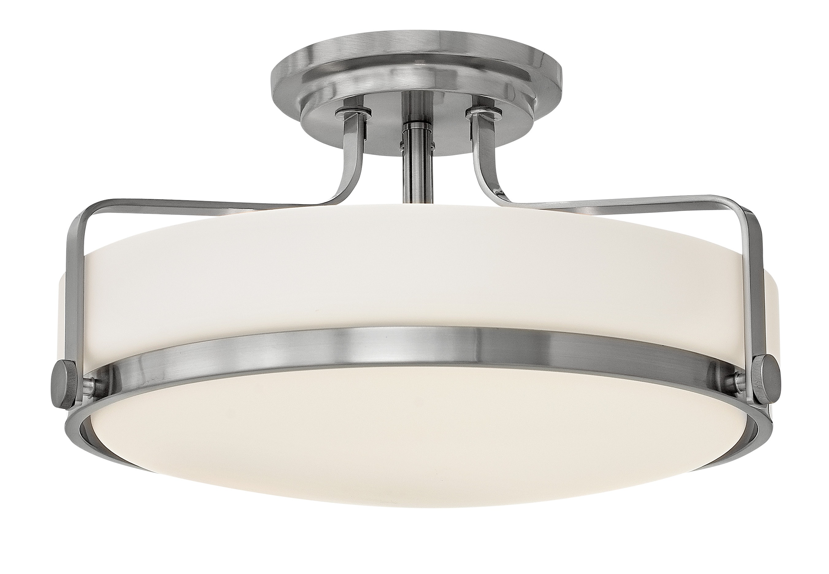 Hinkley 3643BN Harper 3 -Light 18-in Brushed Nickel Semi Flush Mount Light