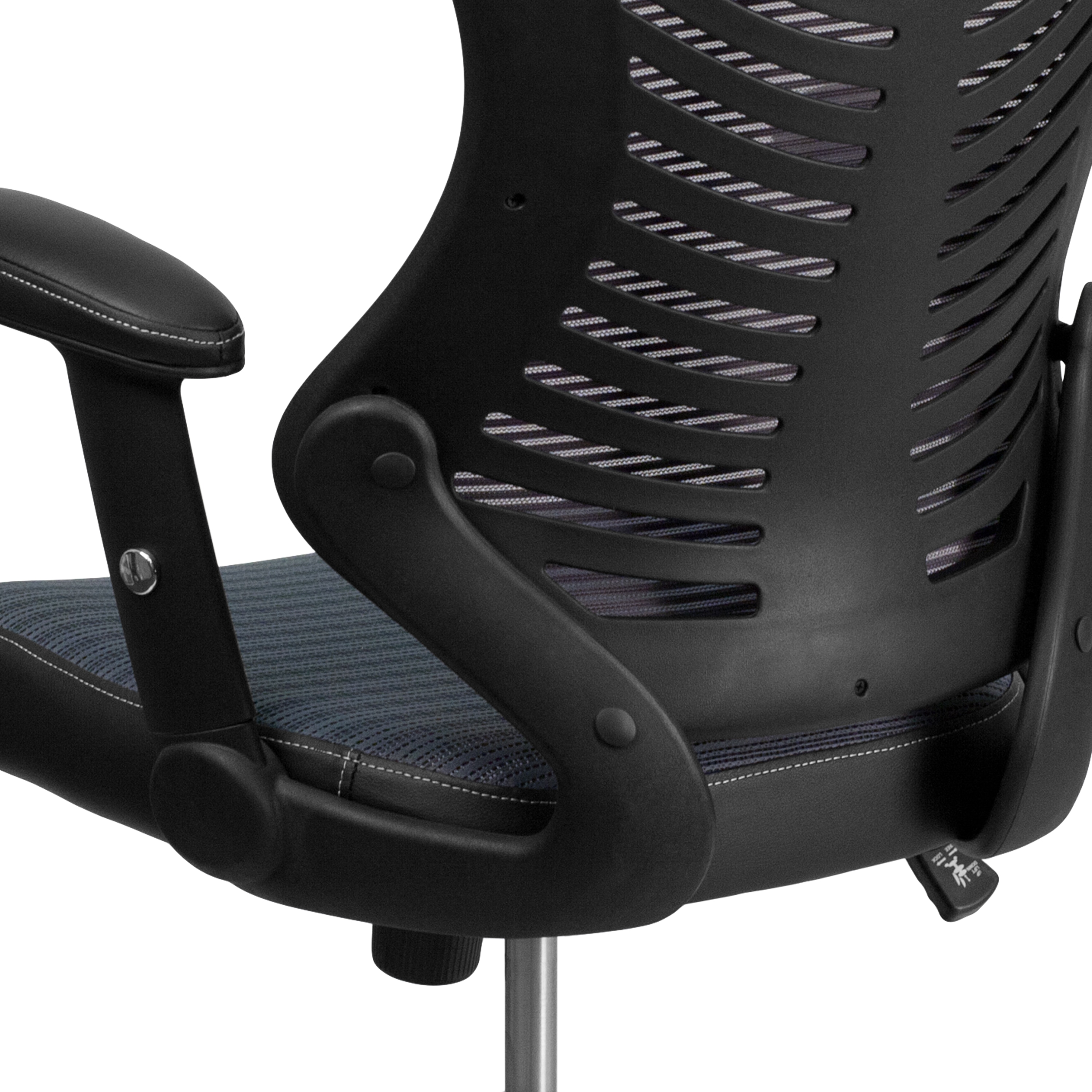 ErgoFlex High Back Executive Gray Mesh Swivel Chair with Lumbar Support
