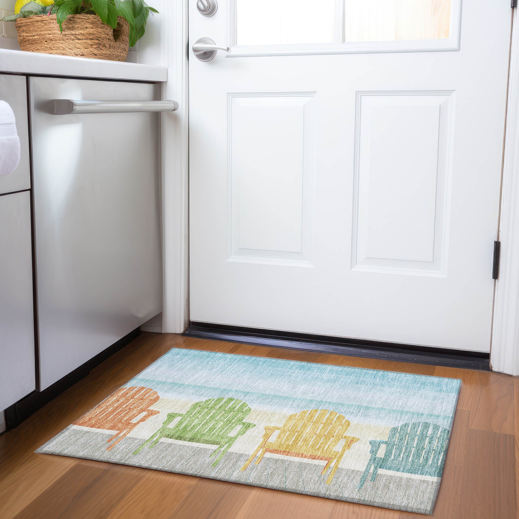 Addison Rugs AMF146PD20X30 Mayfield AMF146PD 2 x 3 (ft) Loomed Polyester Poolside Rectangular Indoor Geometric Machine washable Area rug