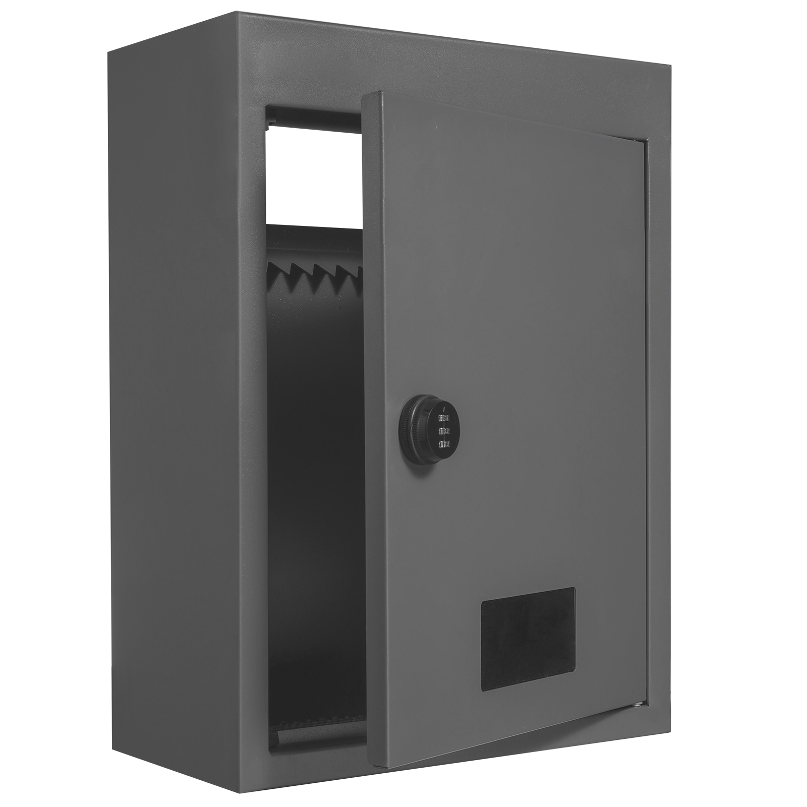 GIVIMO Through The Wall Drop Box Heavy Duty Steel Mailbox with 13-in Combination Lock and 2.8-7.9-in Adjustable Wall Thickness for Mail and Packages