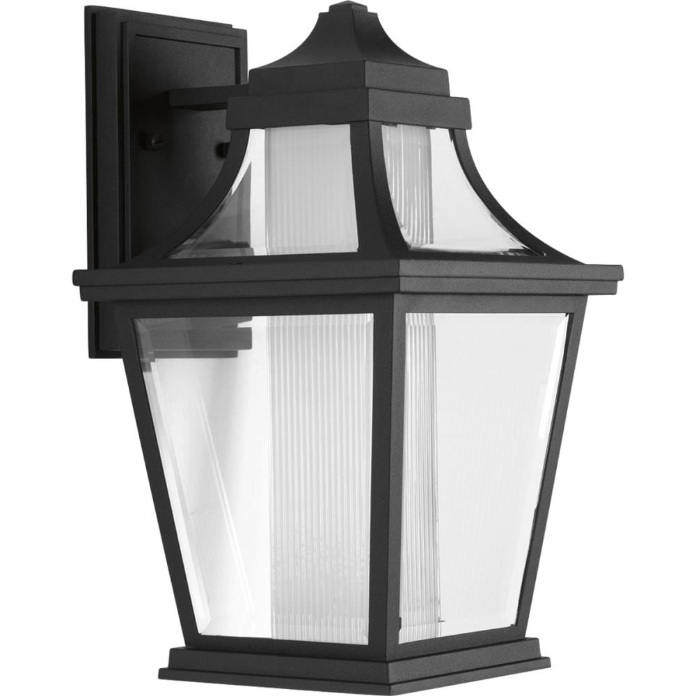 Black Aluminum 15" LED Outdoor Wall Lantern