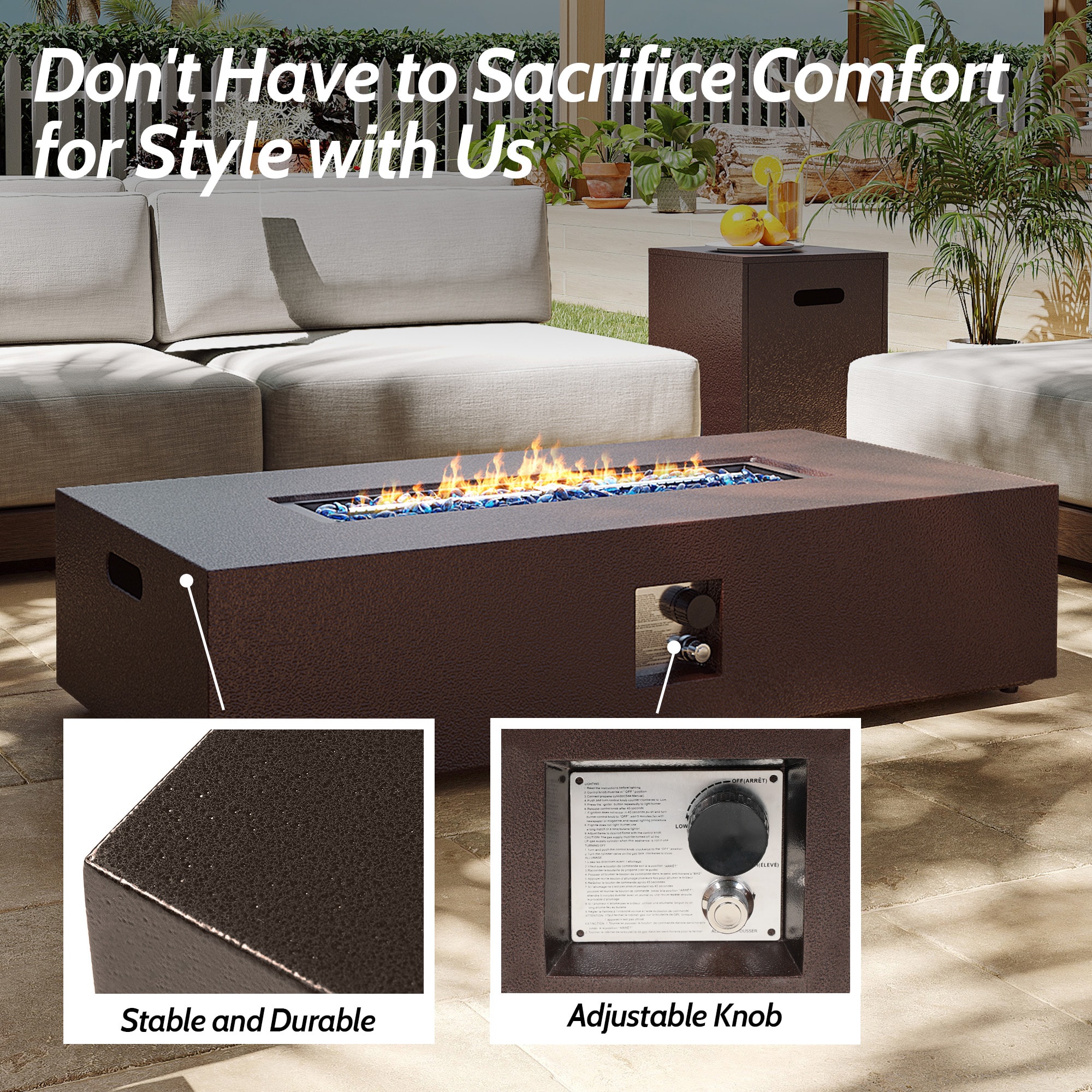 UPHA 42TP-GREY-DK-BLZWST Outdoor-Gas-Firepits - View #5