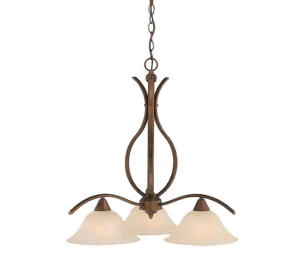  LWTK015013 Divina 1-Light Bronze Transitional Dry Rated Chandelier