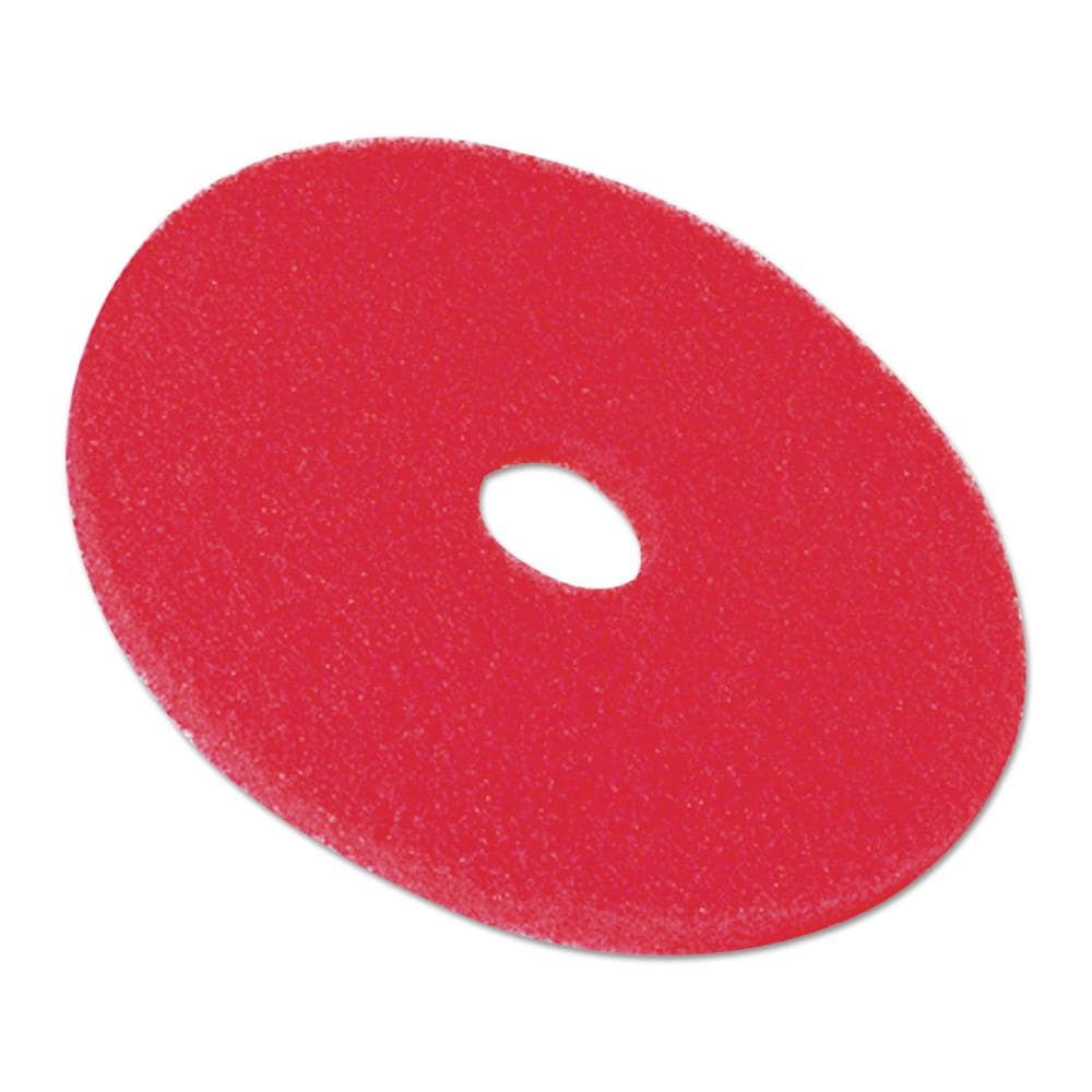 3M Red Buffer Floor Pads 5100 Low-Speed 14" 5/Carton 08389 nib 