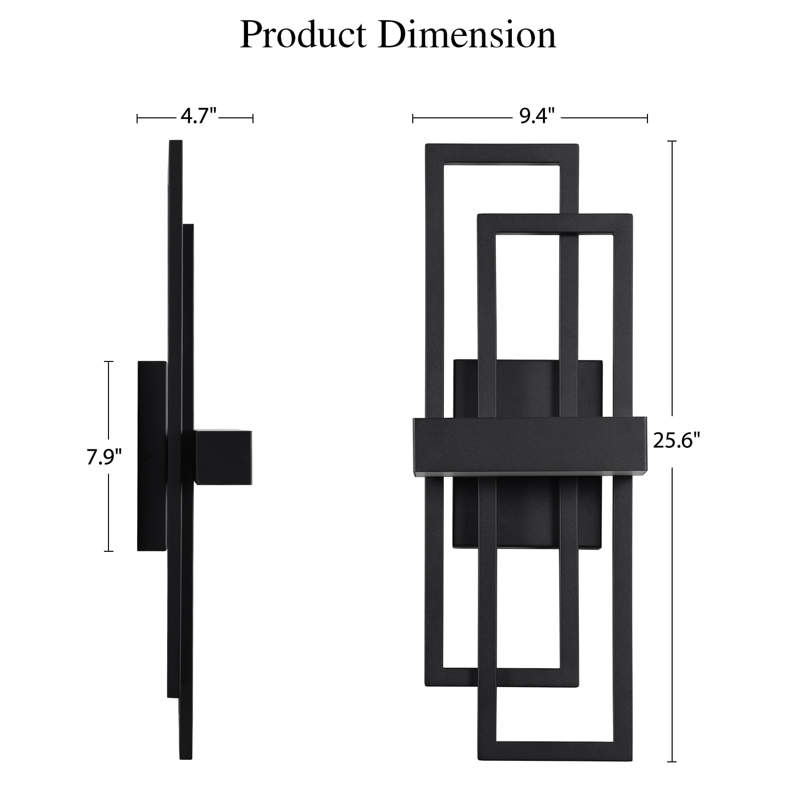 LamQee 06FTL0273BBK-2 Outdoor-Wall-Lighting - View #10