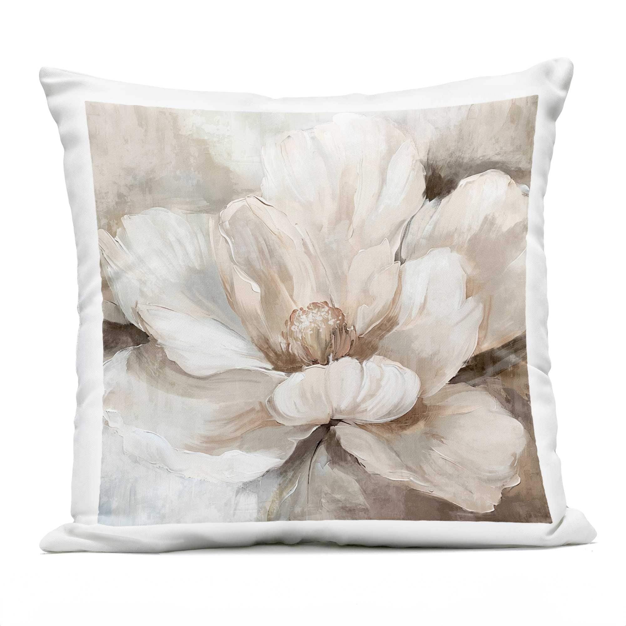 Stupell Industries Lush Bloom in White Outdoor Printed Pillowdesign by ...