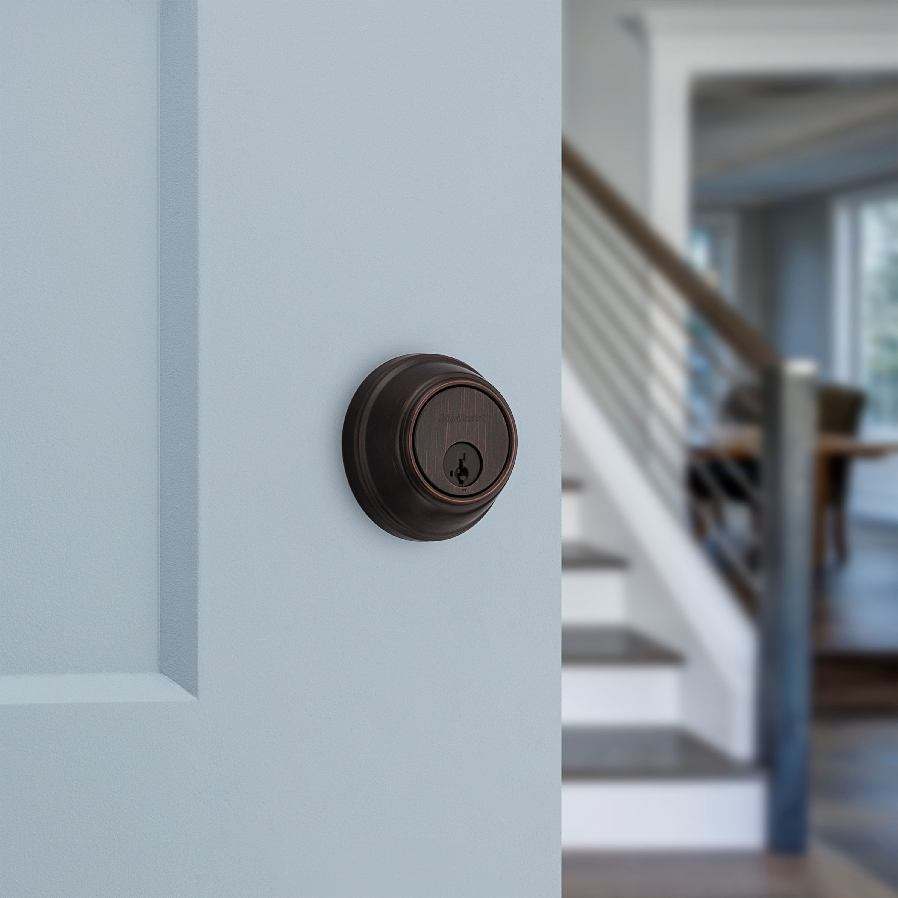 Kwikset Security 816 KeyControl Venetian Bronze with SmartKey Single  Cylinder Deadbolt in the Deadbolts department at