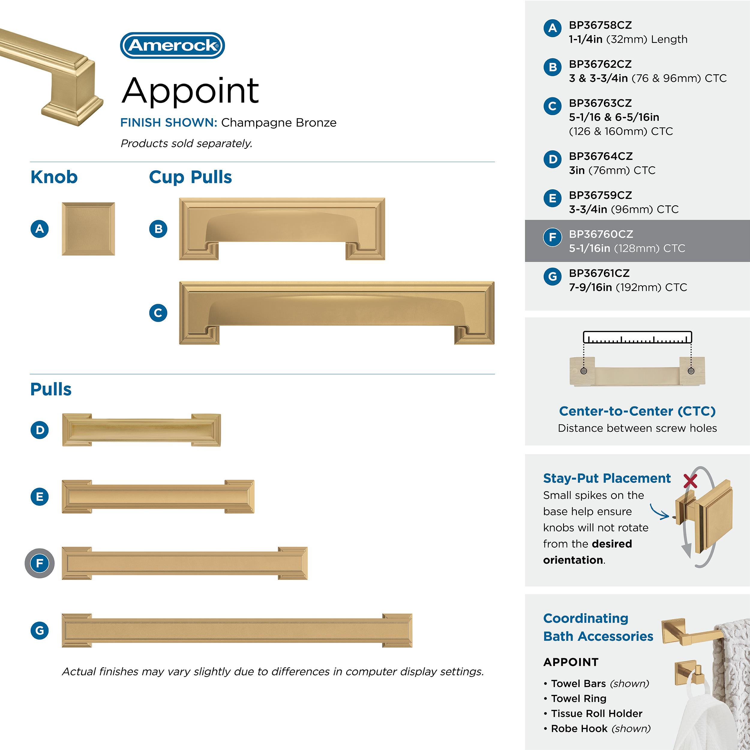 Amerock BP36760CZ Cabinet-Pulls - View #9