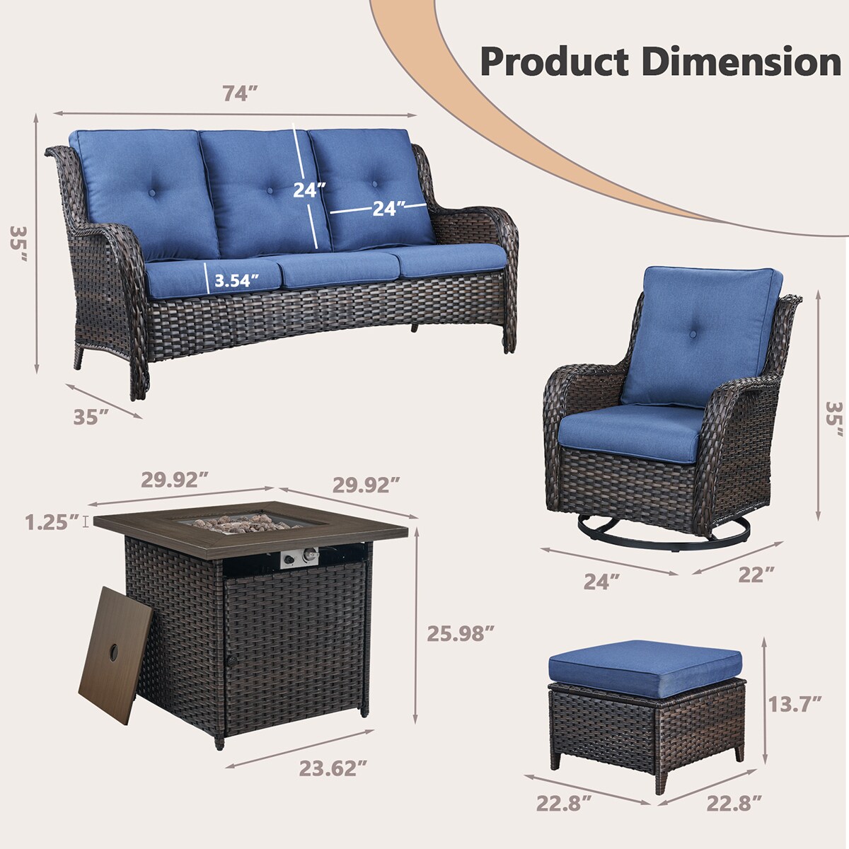 Rilyson FS013014023098-1 Patio-Conversation-Sets - View #4