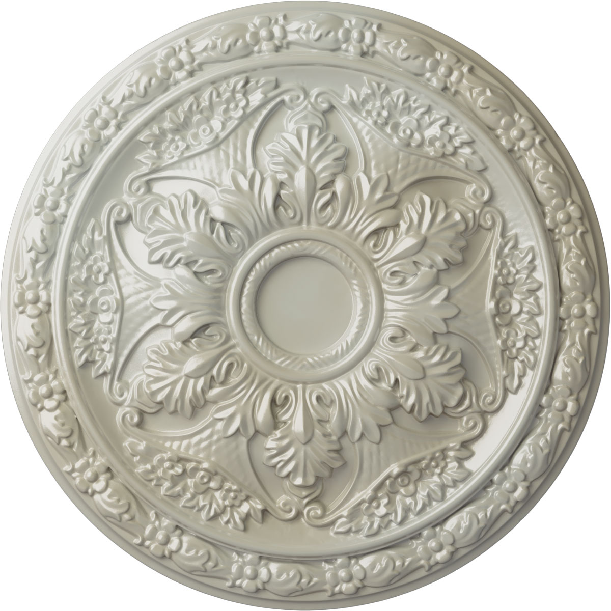 Ekena Millwork CM20BLFBS Baile 20-in W x 20-in L Painted Flash Blue Polyurethane Whole Ceiling Medallion