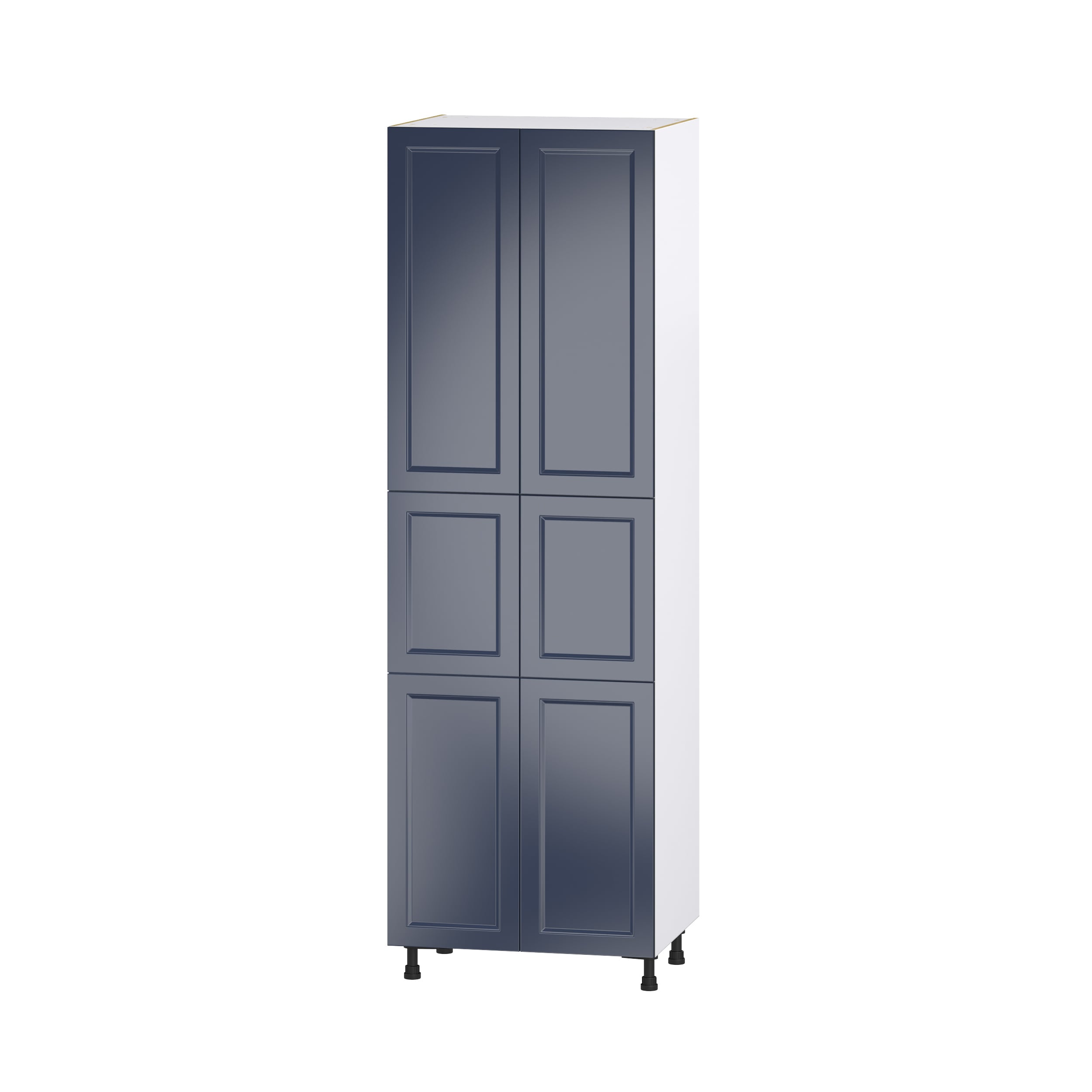 Hugo&Borg Lorette 15-in W x 94.5-in H x 24-in D Navy Blue Pantry Fully Assembled Cabinet (Recessed Panel Shaker Door Style)