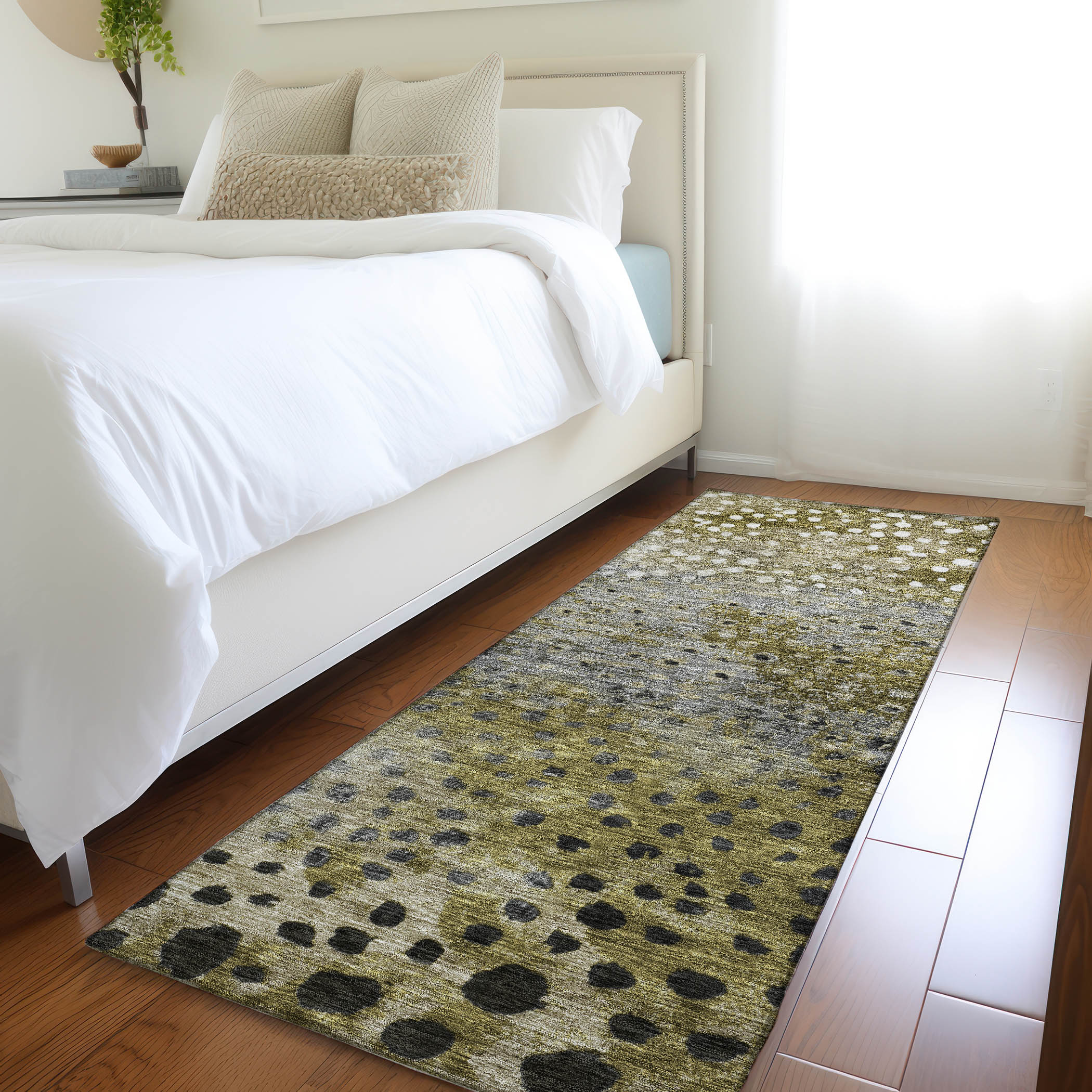 Addison Rugs ACN1074BR2X8 Chantille ACN1074BR 2 x 7 (ft) Polyester Brown Rectangular Indoor/Outdoor Geometric Machine washable Runner rug