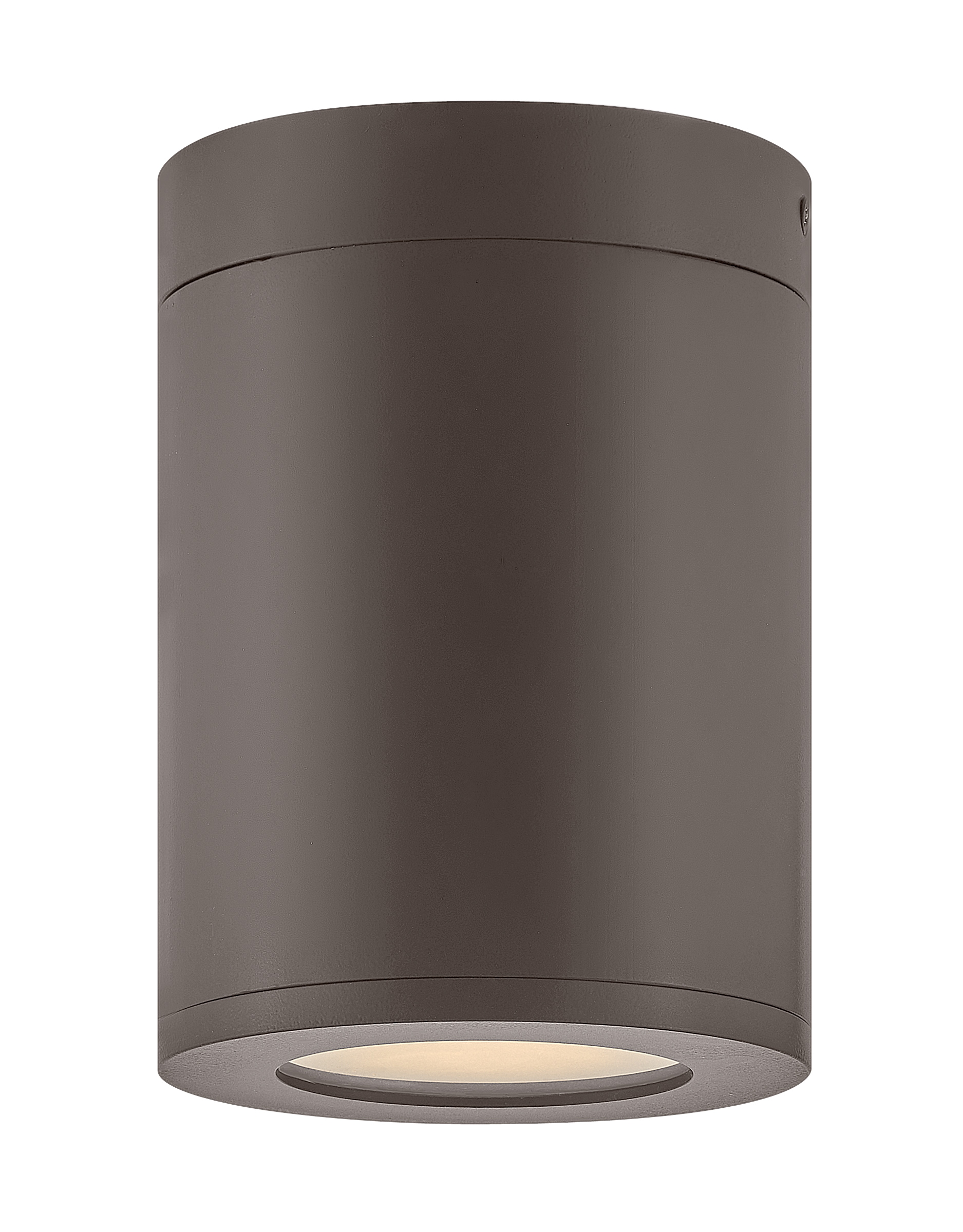 Hinkley 13592AZ-LL Silo 1 -Light 5-in Satin Bronze Indoor/Outdoor Flush Mount Light