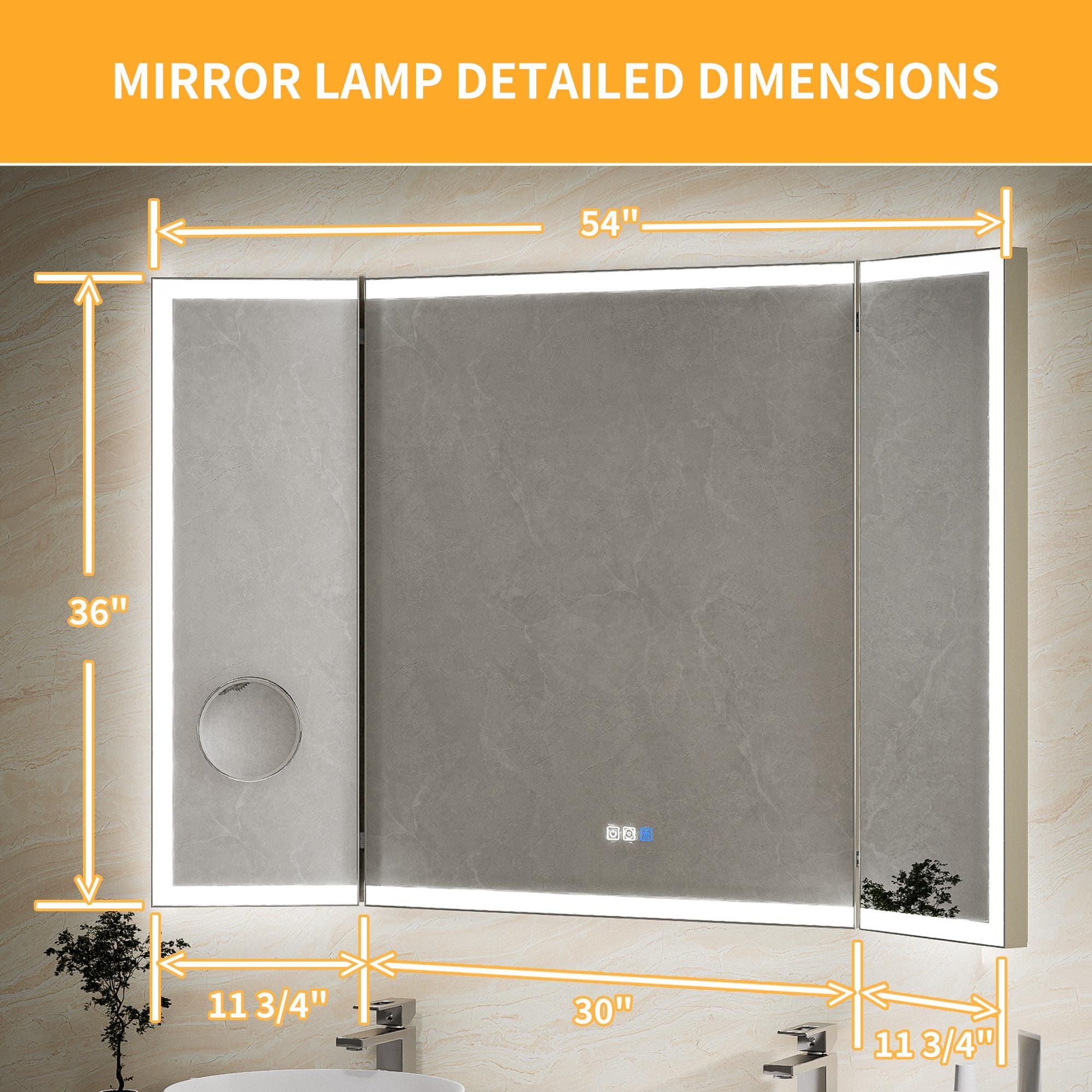 Bayfeve BFXB-9V5436-MIR Framed-Bath-Mirrors - View #6