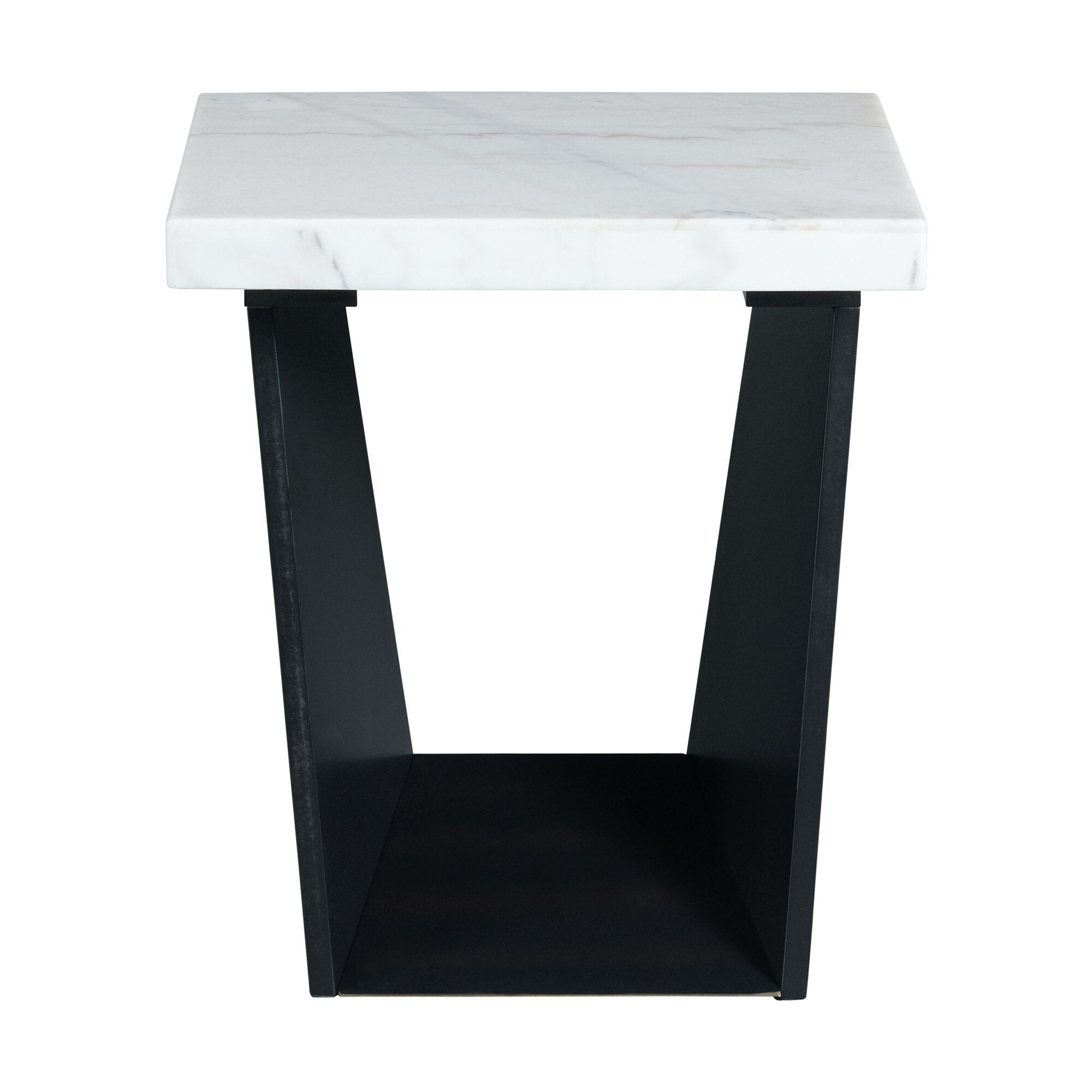 Tobias White Marble Top Rectangular Accent Table