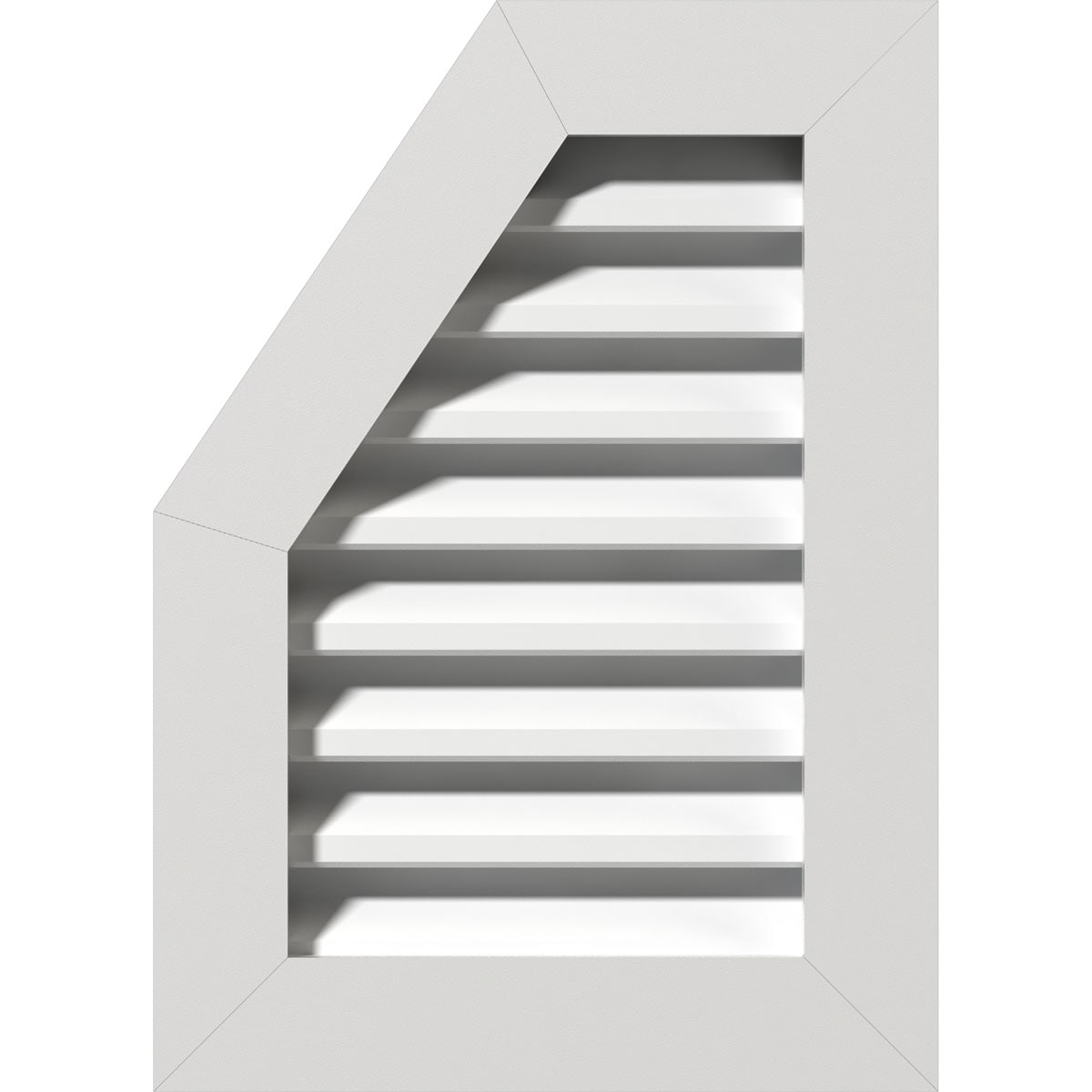 Ekena Millwork GVPOL18X2001FUN 18-in x 20-in Off-white Octagon PVC Gable Louver Vent