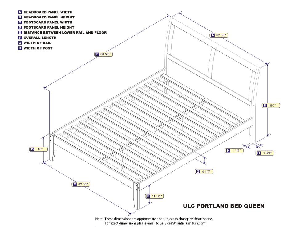 AFI Furnishings Portland Walnut Queen Traditional Platform Bed in the ...