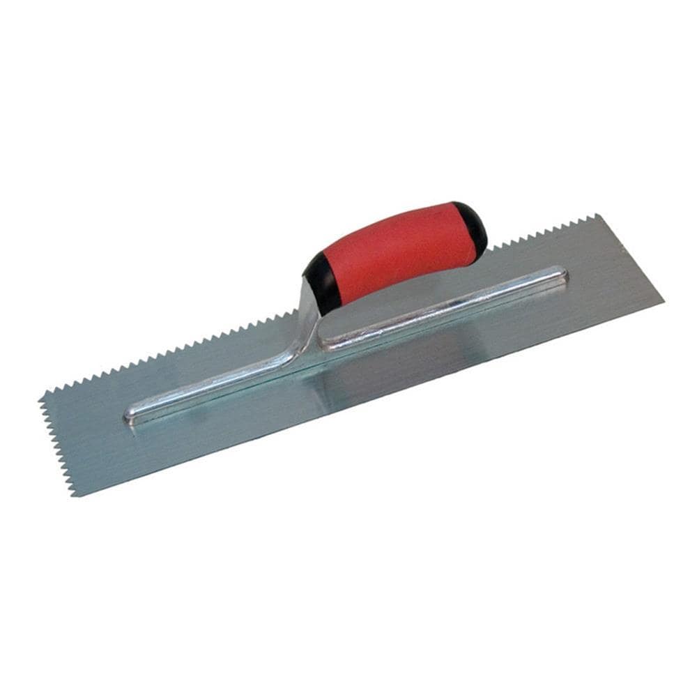 Marshalltown NT699 3/16-in x 1/4-in Tempered Steel V-notch Ceramic Floor Trowel