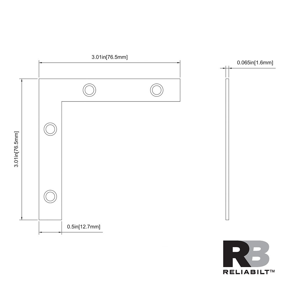 RELIABILT 605757 Mending-Plates-Brackets-Braces - View #6