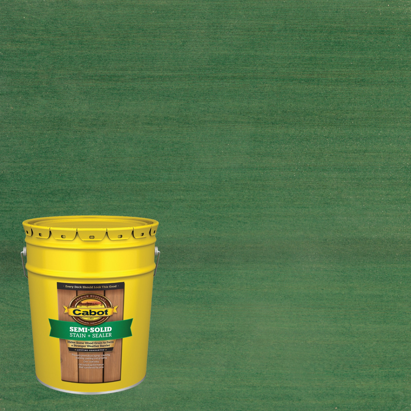 Cabot EVERGREEN-238825 Evergreen Semi-solid Exterior Wood Stain and Sealer in One ( 5-gallon )