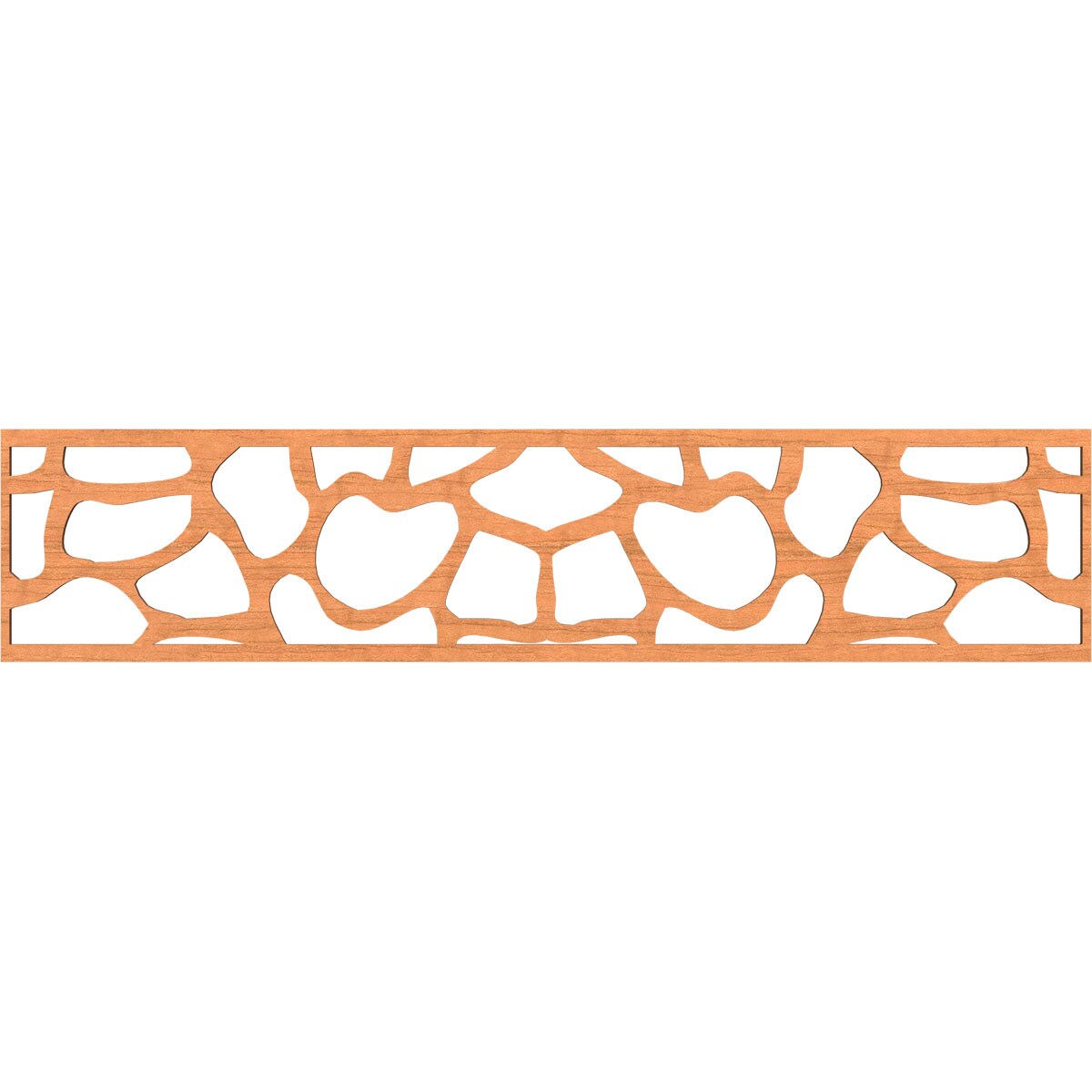 Ekena Millwork MLDB10X46ROCCH Rochester Fretwork Flat Trim 10-in x 3.9-ft Cherry Brown Unfinished 2156409 Pierced Wall Panel Moulding
