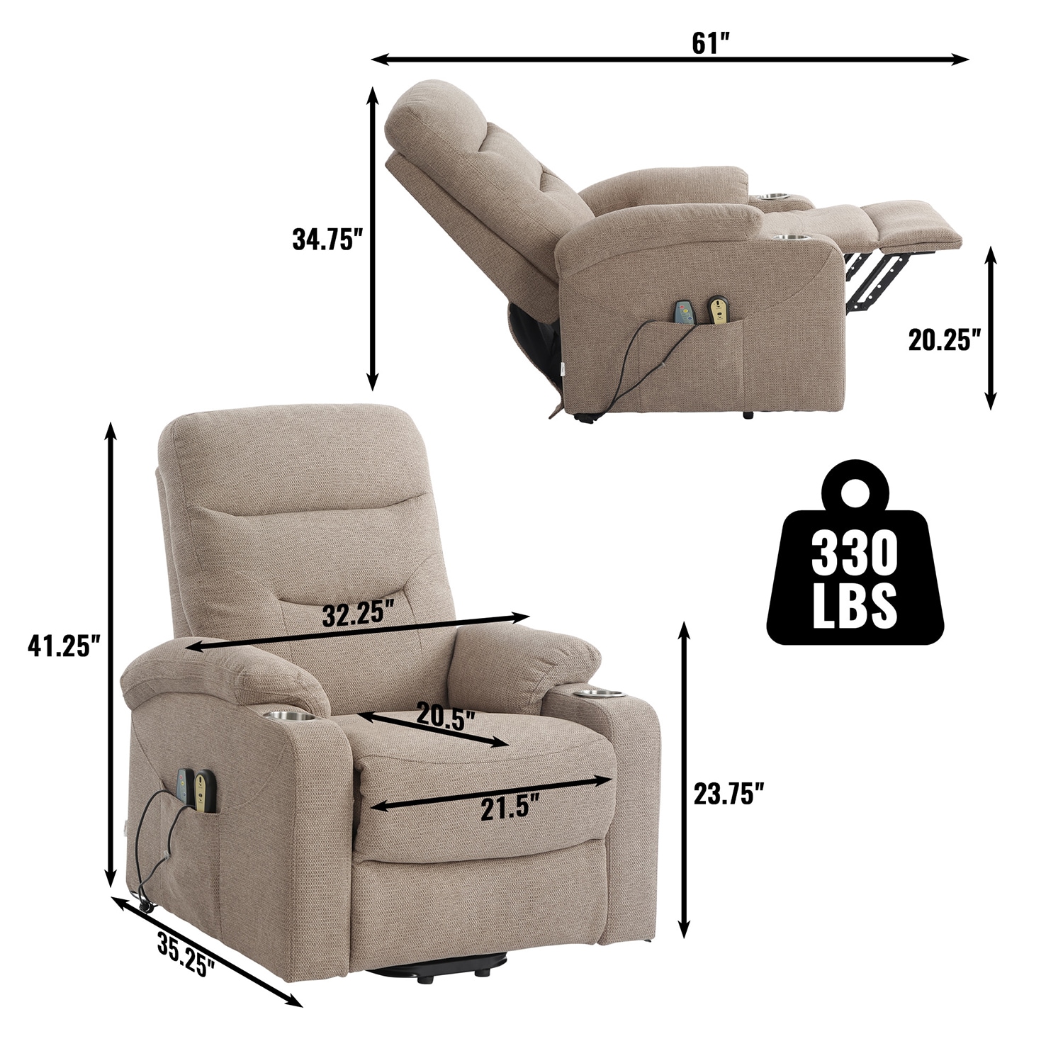 GZMR GM--SXAF81232S-BR recliners - View #5