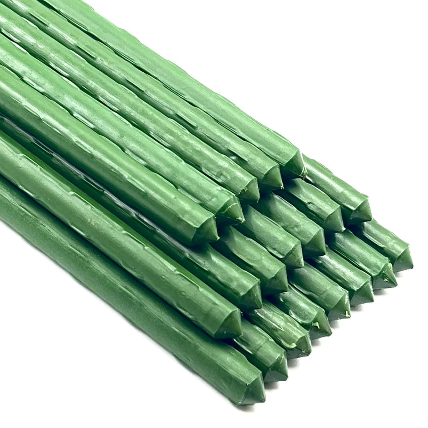 Angel Sar - 48in L 20-Pack Steel Green Plant Stakes