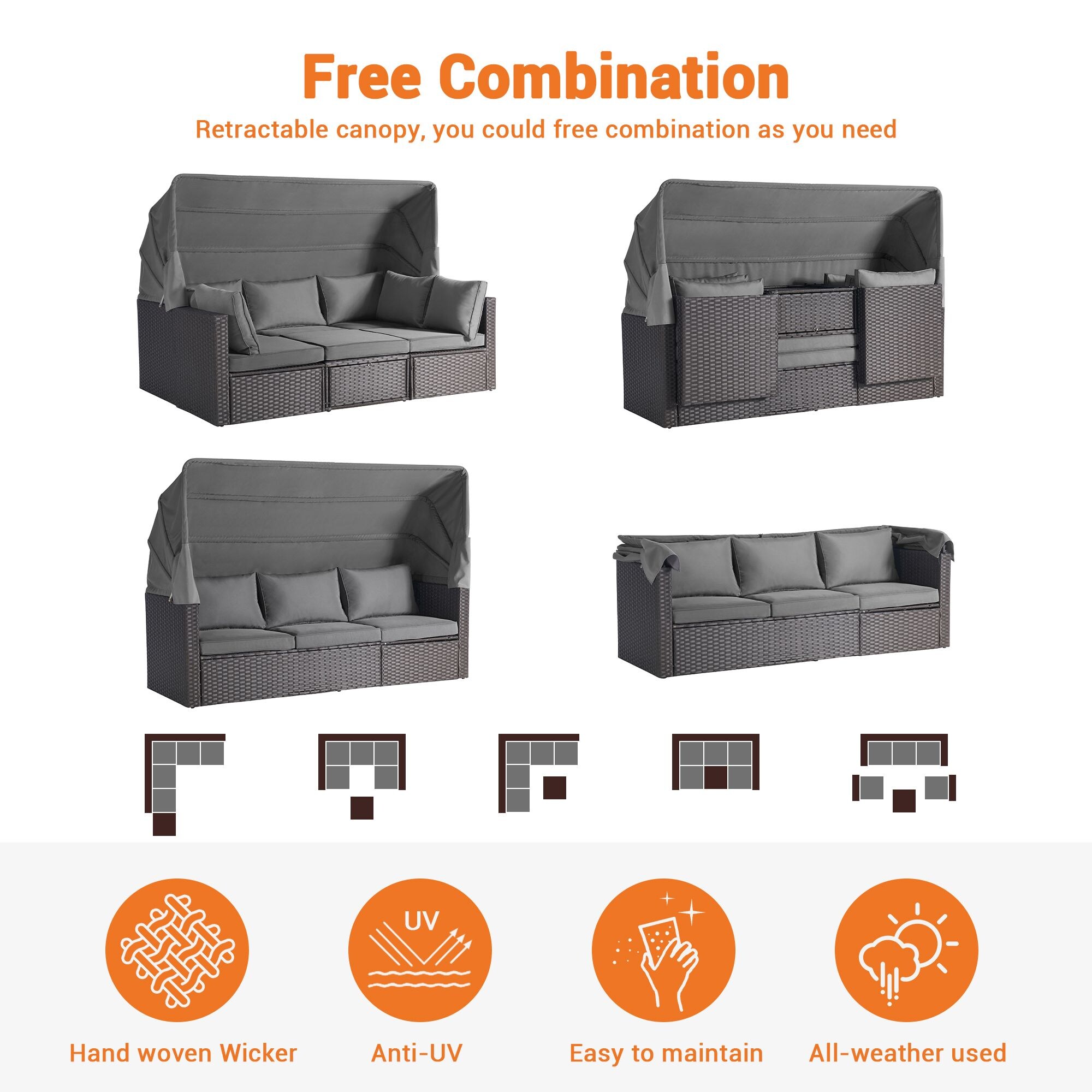 SANSTAR L-WS-LP3-LY Patio-Conversation-Sets - View #3