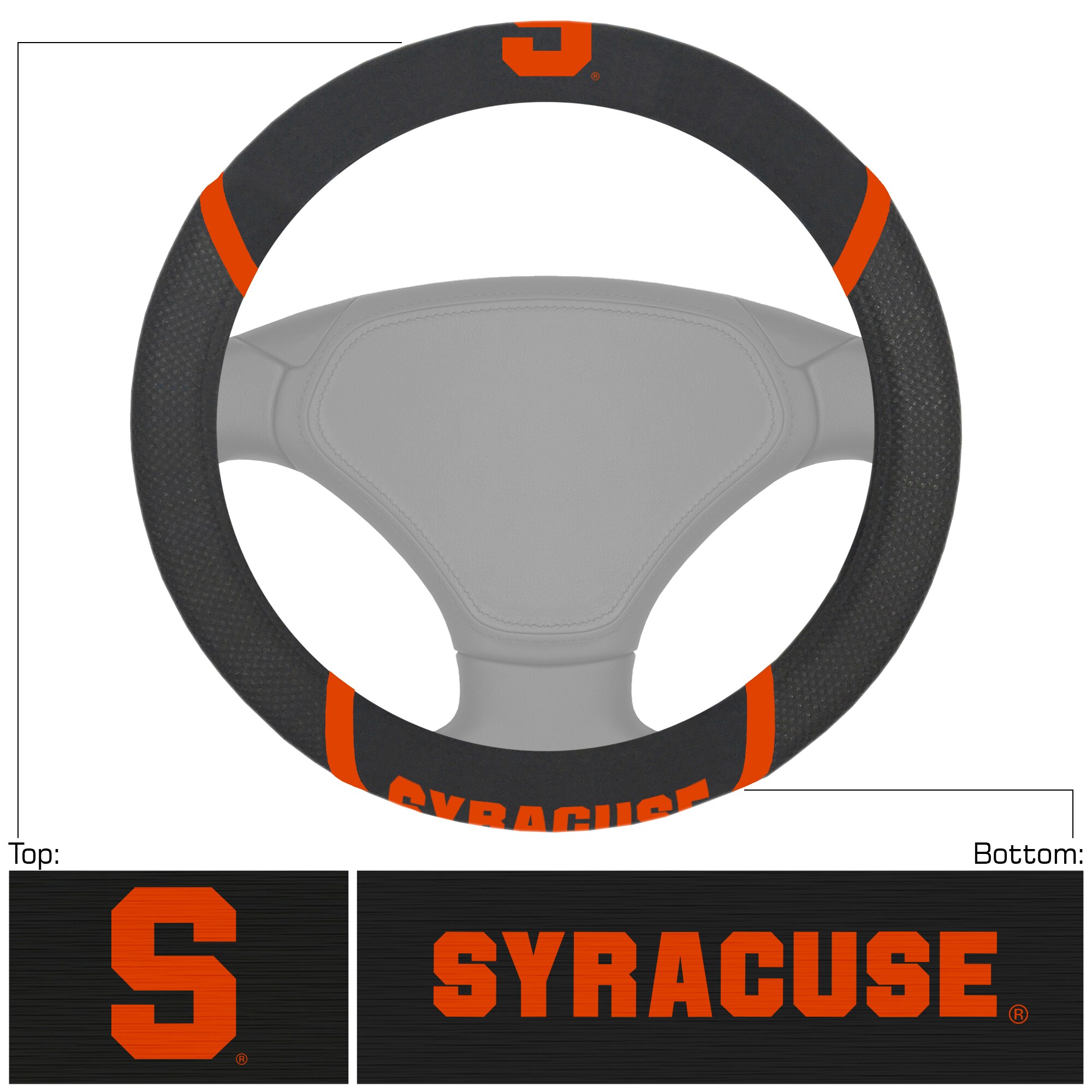 FANMATS 25107 NCAA Steering Wheel Cover for Universal
