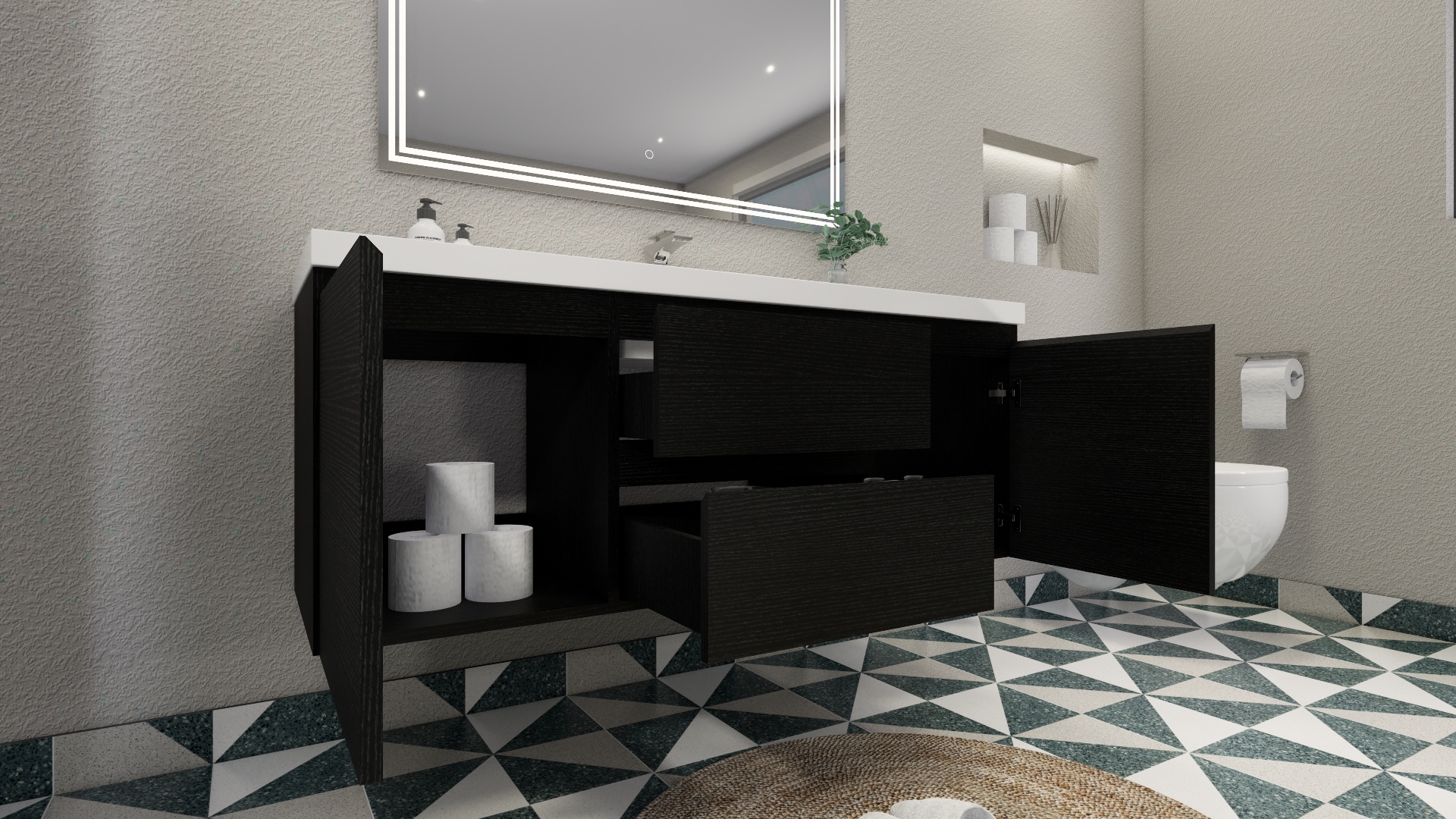 Moreno Bath MOB60S-RB Bath-Vanity-Combo - View #8