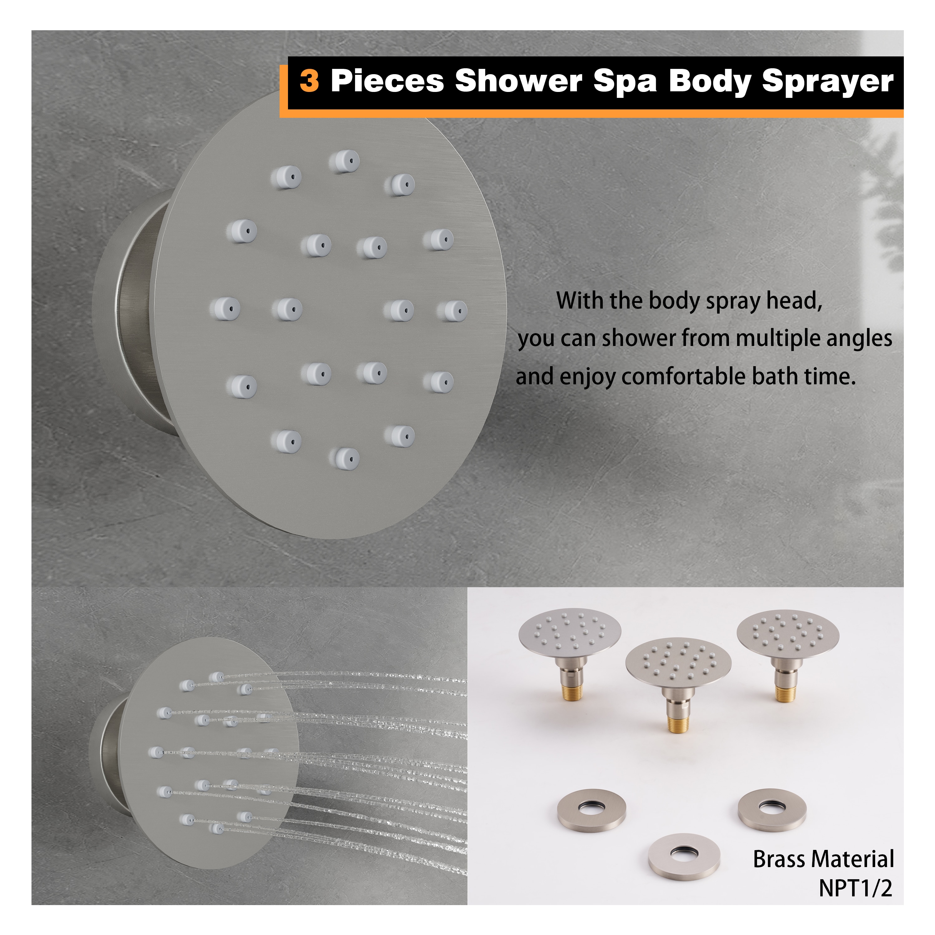 WELLFOR CR-P-10-2W02BN Showerhead-Bar-Panels - View #7