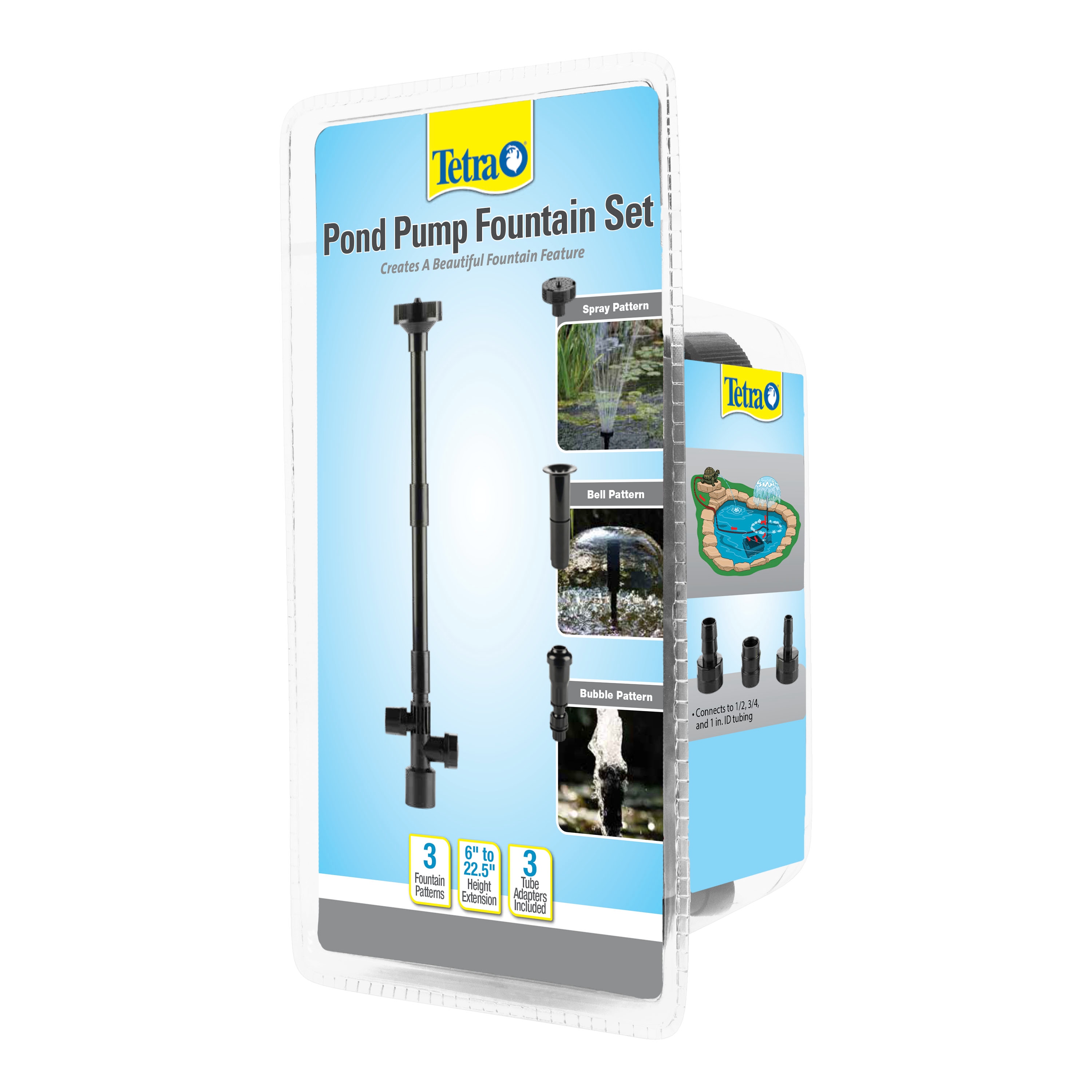 Tetra Black Adjustable Fountain Head Kit with 3 Patterns