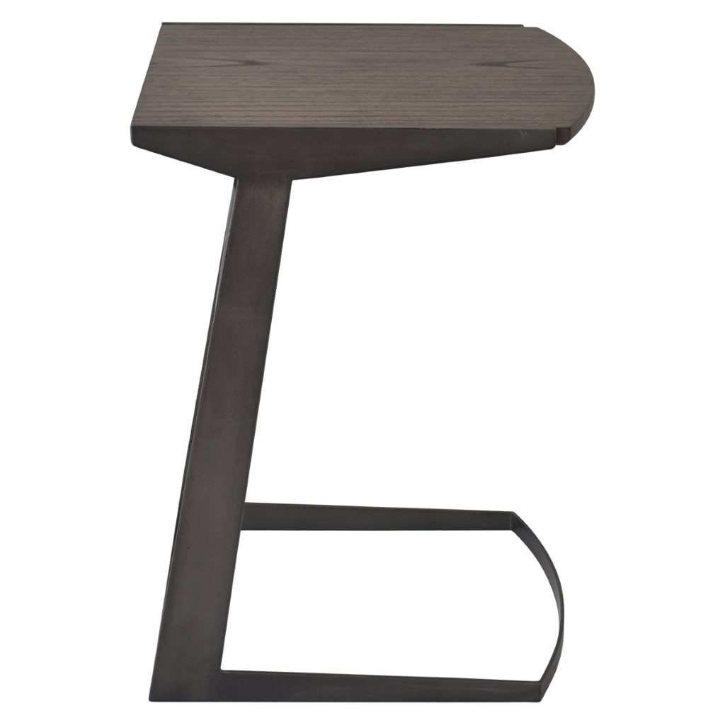 222 Fifth 7188GY052BCY78 Hopper 22-in W x 25.5-in H Grey Wood Veneer End Table Fully Assembled