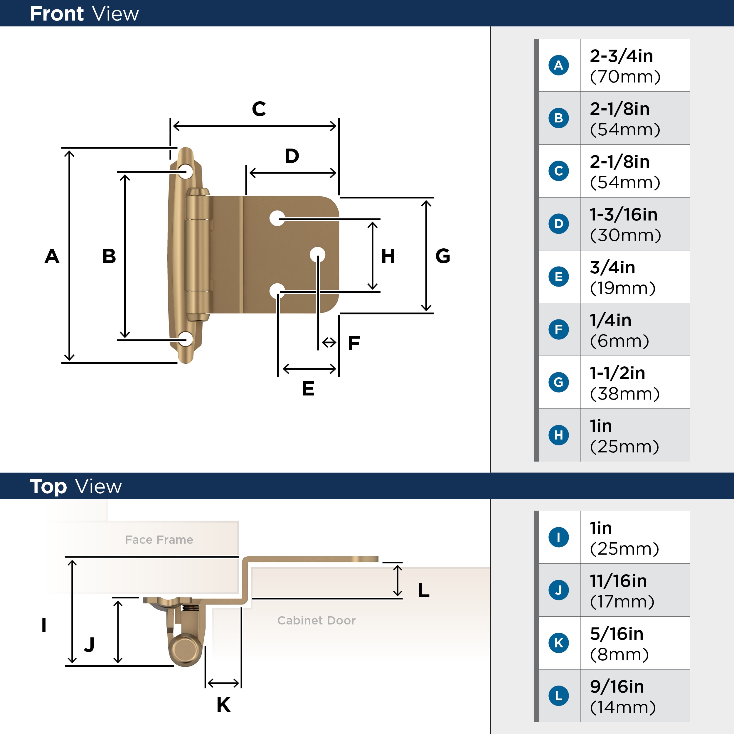 Amerock BPR3428CZ Cabinet-Hinges - View #3