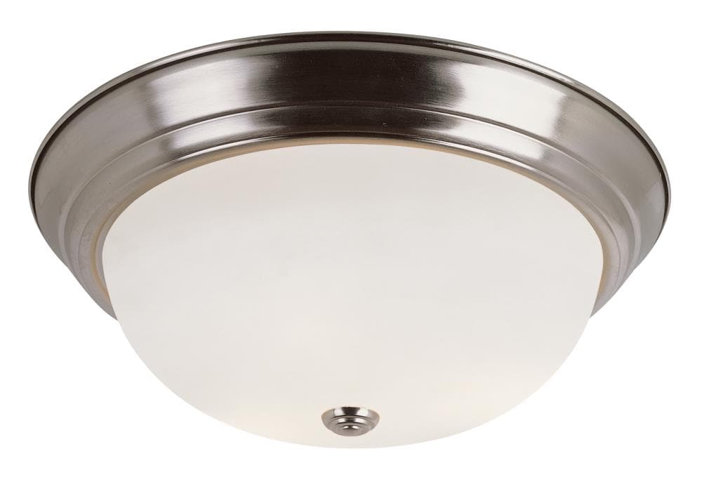 Lucid Lighting 13718 BN 2 -Light 13-in Brushed Nickel Flush Mount Light