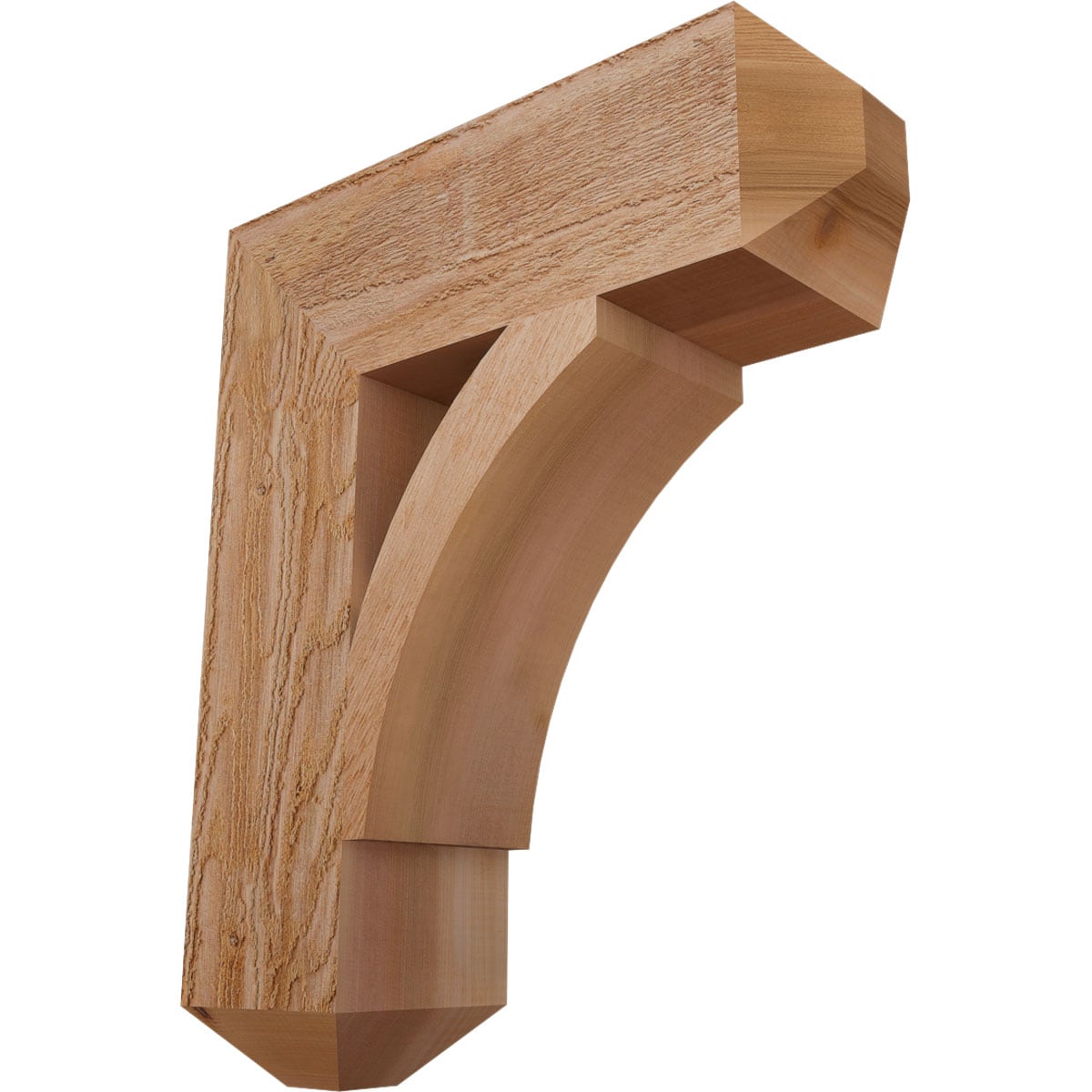 Ekena Millwork BKT06X20X24THR04RWR Thorton craftsman rough sawn 6-in x 20-in x 24-in Western red cedar Brown Wood Standard bracket