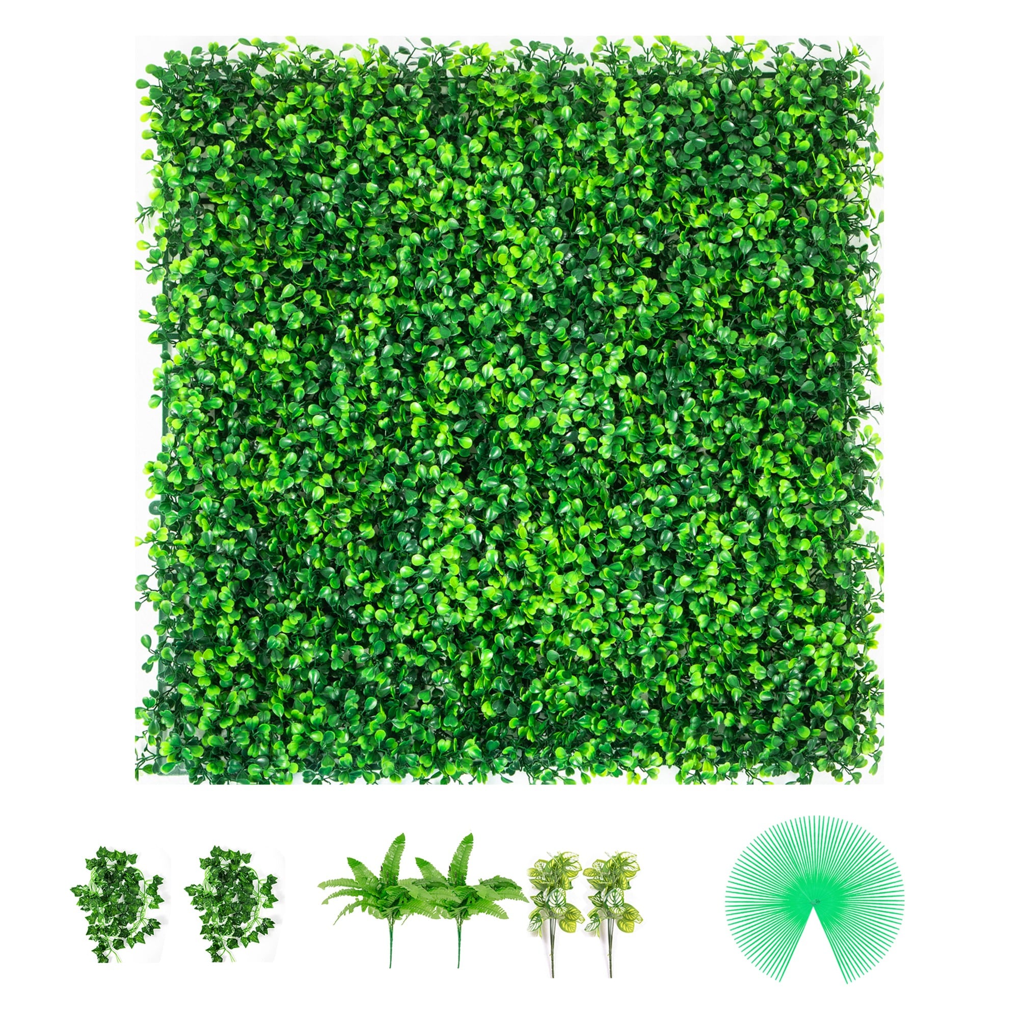 HyperDrop Cart 20 x20 Polyethylene Artificial Boxwood Panels 1 6 Artificial Grass Backdrop Wall Privacy Hedge Screen 20 Pack #ZW-T3342P470389