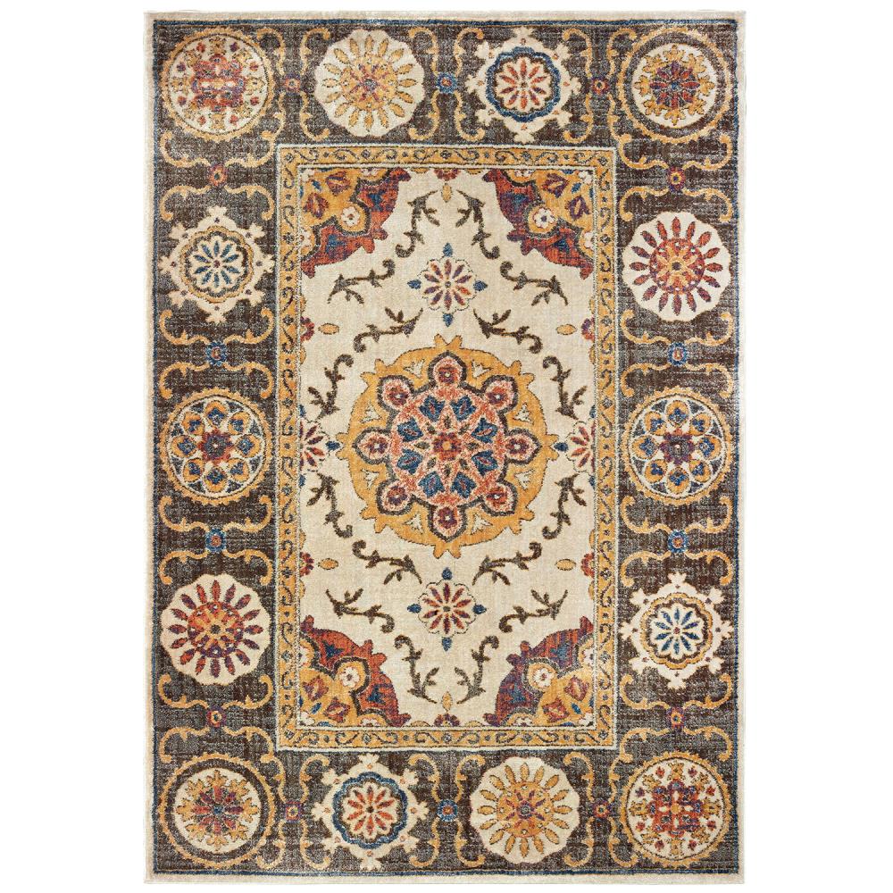 Archer Lane 492PAN9X5L Winsford 5 X 8 (ft) Indoor Distressed/Overdyed Global Area Rug
