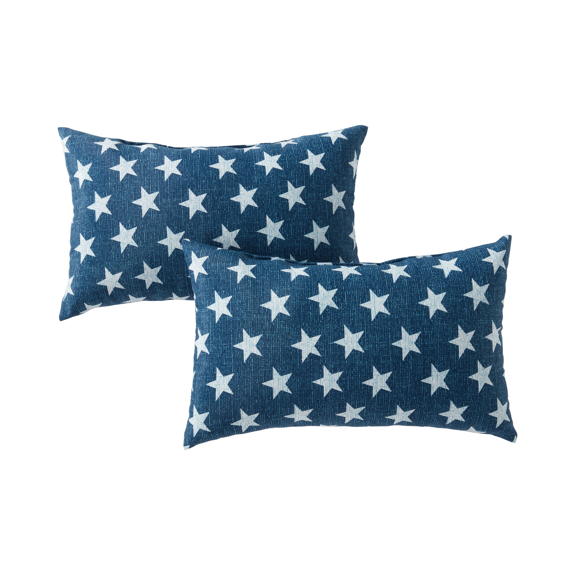 Greendale Home Fashions OC5811S2-STARS Rectangle Outdoor Accent Pillows (Set of 2) - Stars