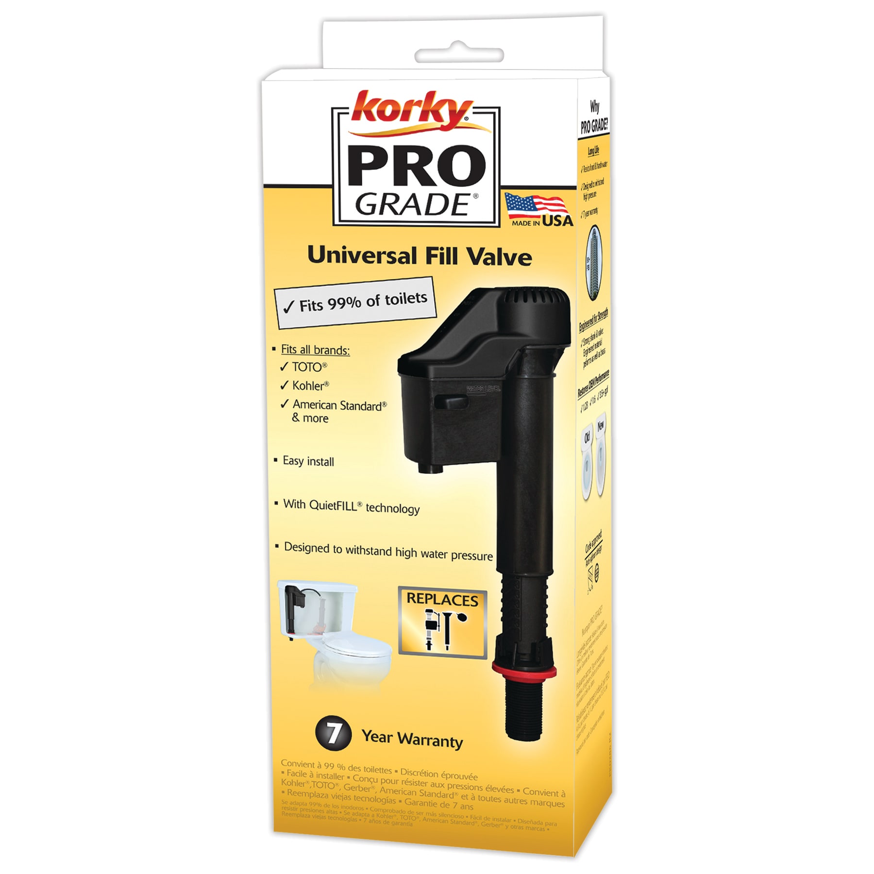 Korky 528PRO 4.5-in Universal Toilet Fill Valve